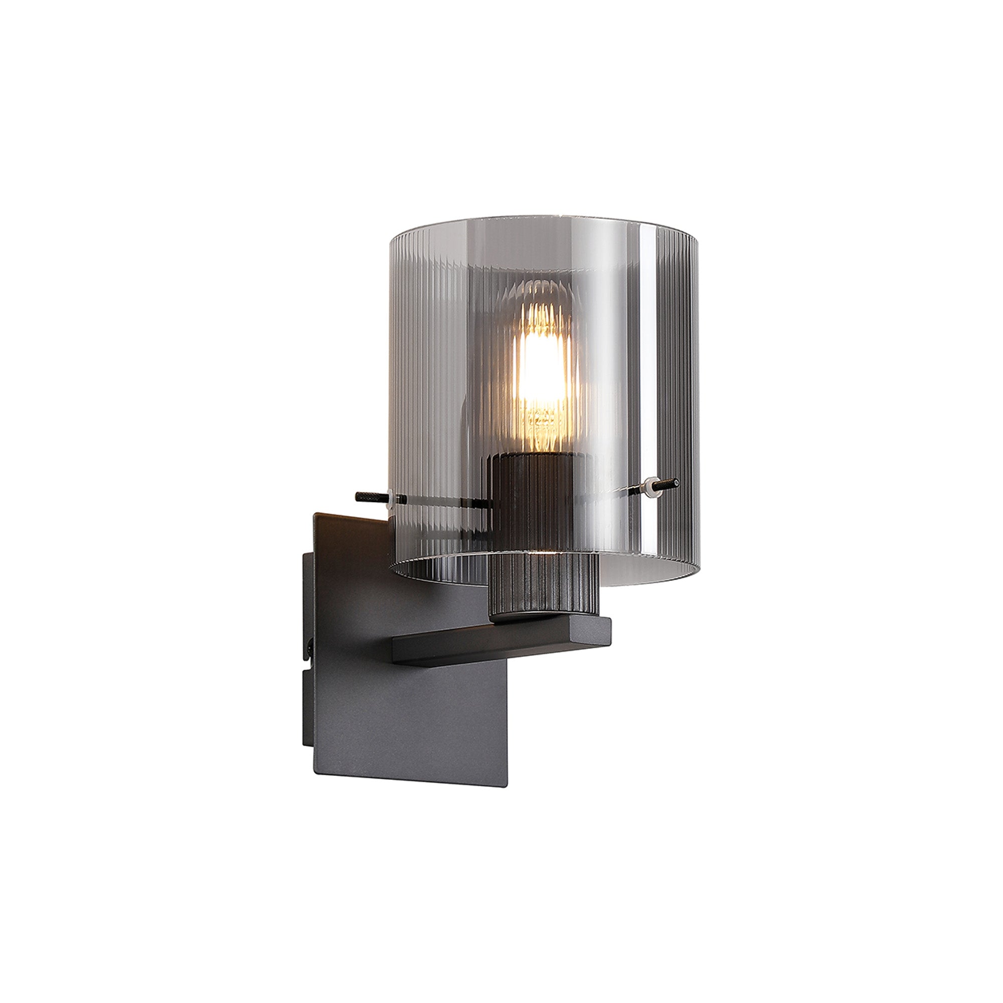 Hailey 1Lt Wall Light Wide Line Glass - Various Colours