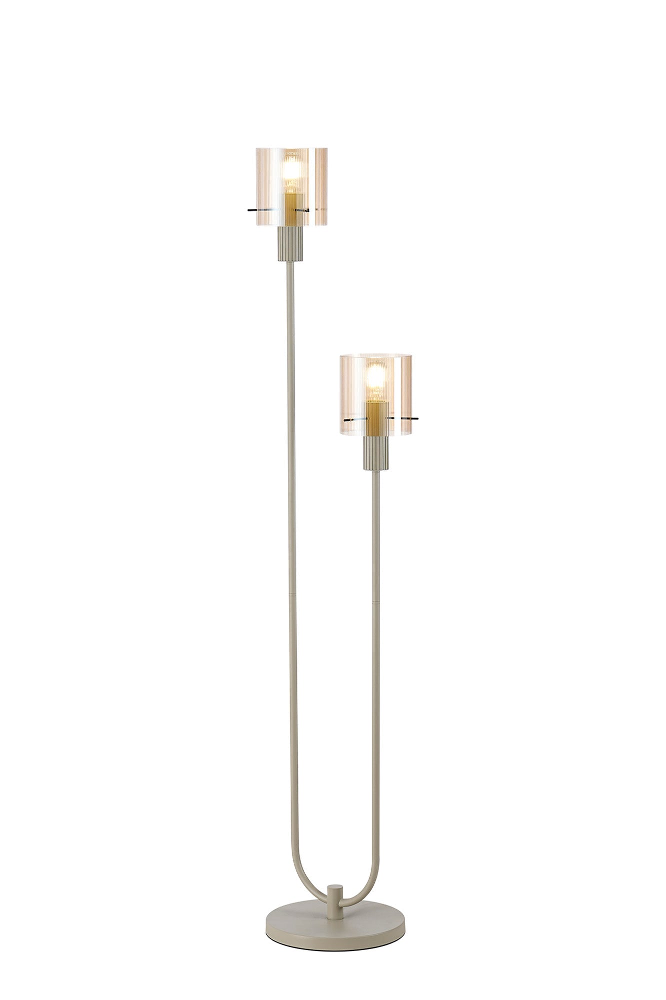 Hailey 2Lt Floor Lamp Narrow Line Glass - Various Colours