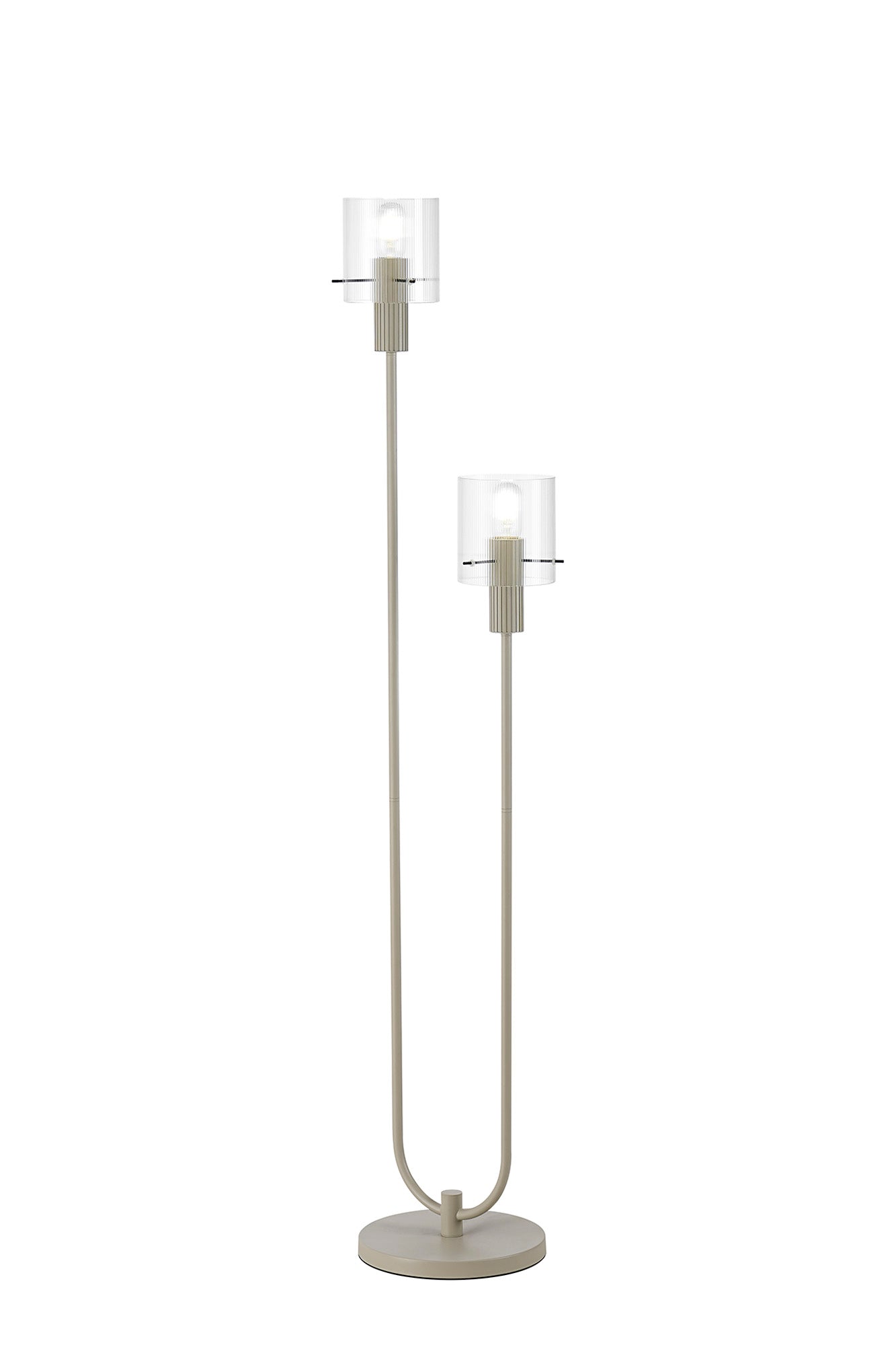 Hailey 2Lt Floor Lamp Narrow Line Glass - Various Colours