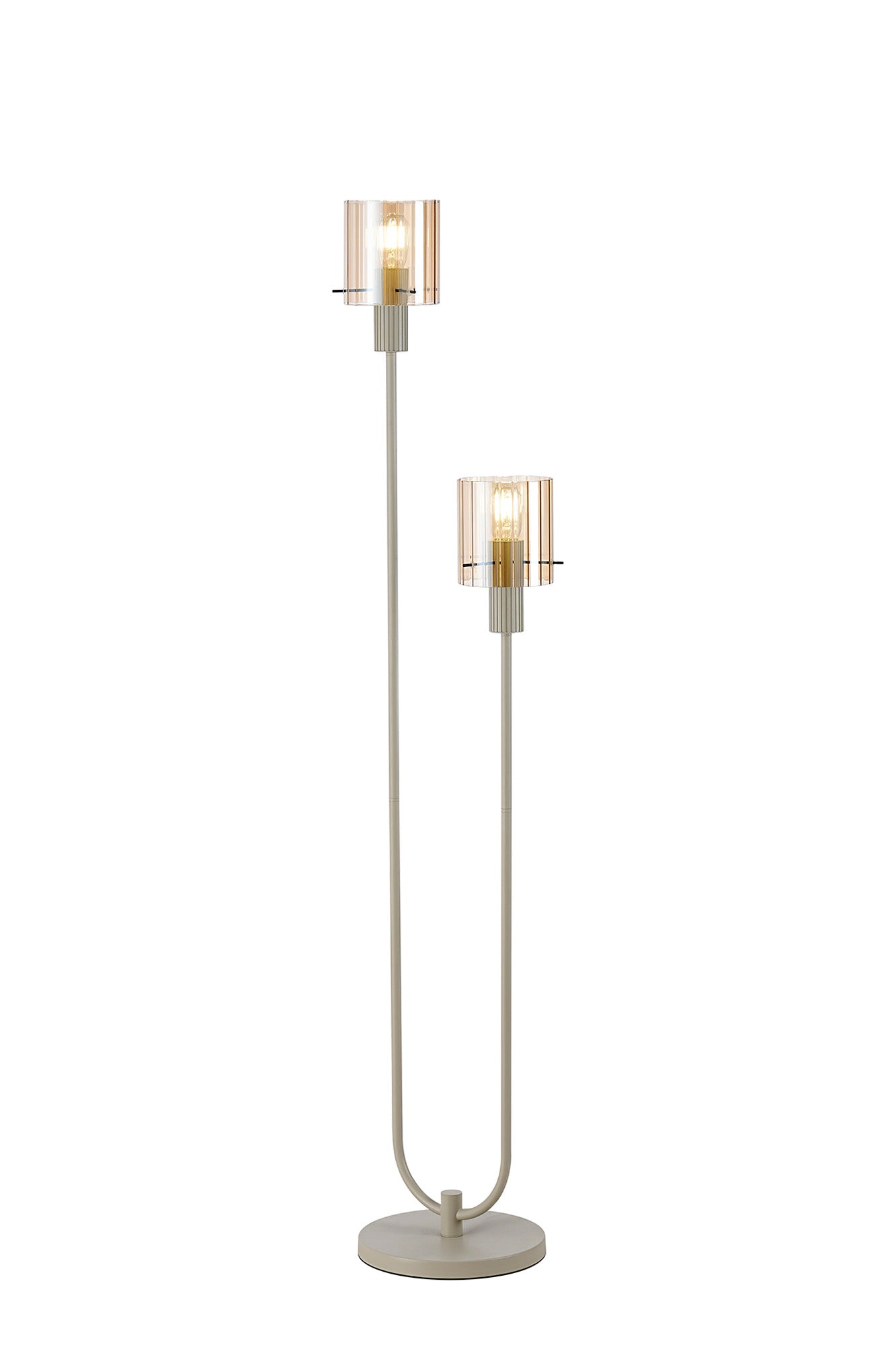 Hailey 2Lt Wide Ribbed Floor Lamp - Various Colours