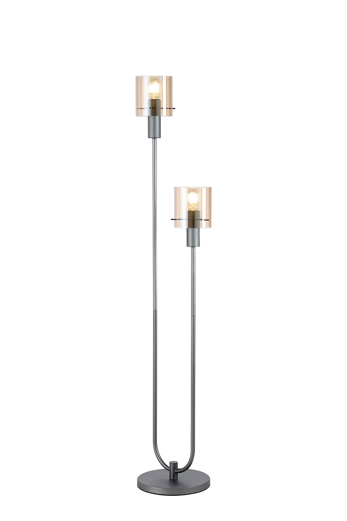 Hailey 2Lt Floor Lamp Narrow Line Glass - Various Colours