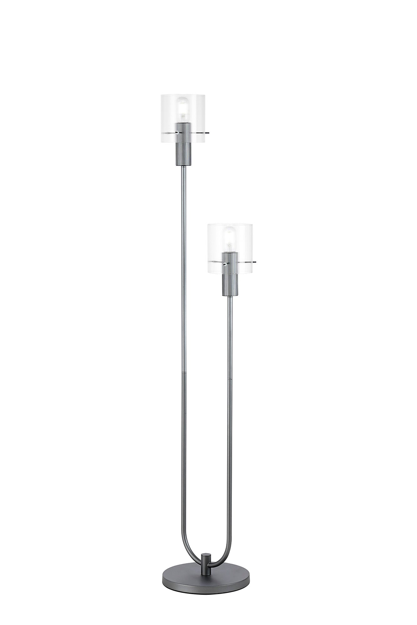 Hailey 2Lt Floor Lamp Narrow Line Glass - Various Colours