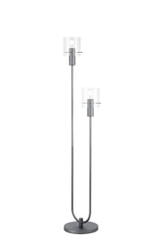Hailey 2Lt Floor Lamp Narrow Line Glass - Various Colours