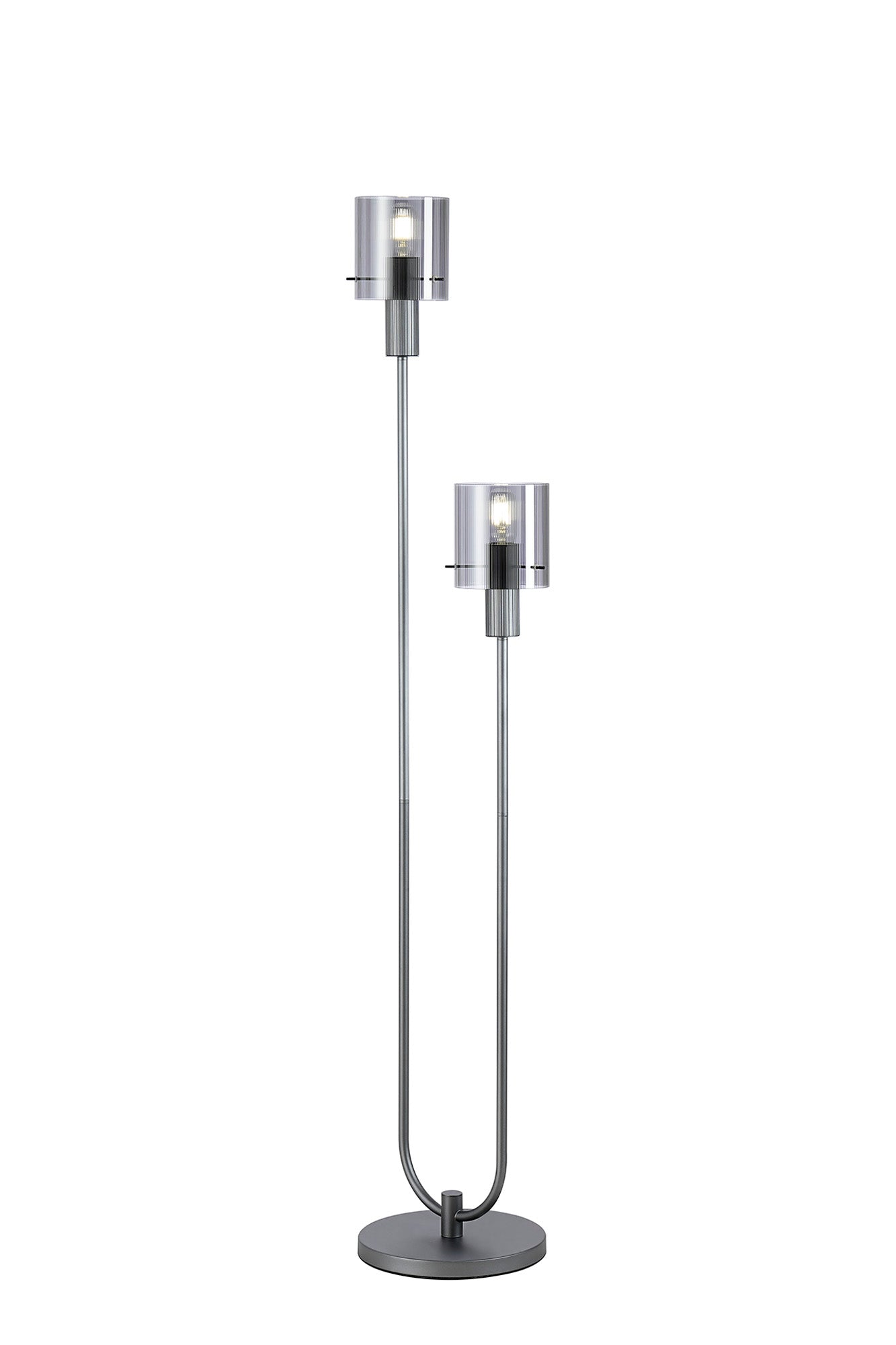 Hailey 2Lt Floor Lamp Narrow Line Glass - Various Colours