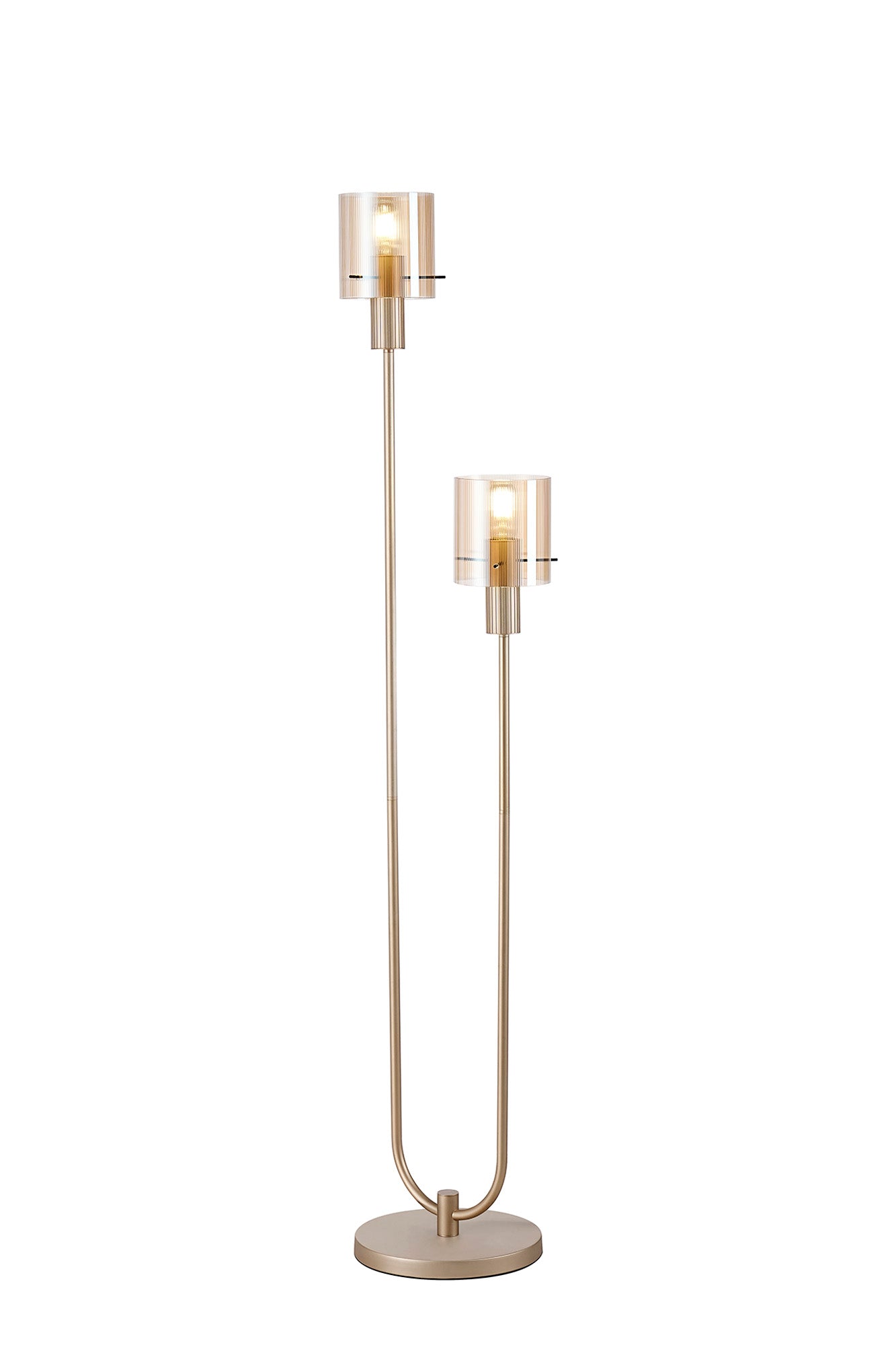 Hailey 2Lt Floor Lamp Narrow Line Glass - Various Colours