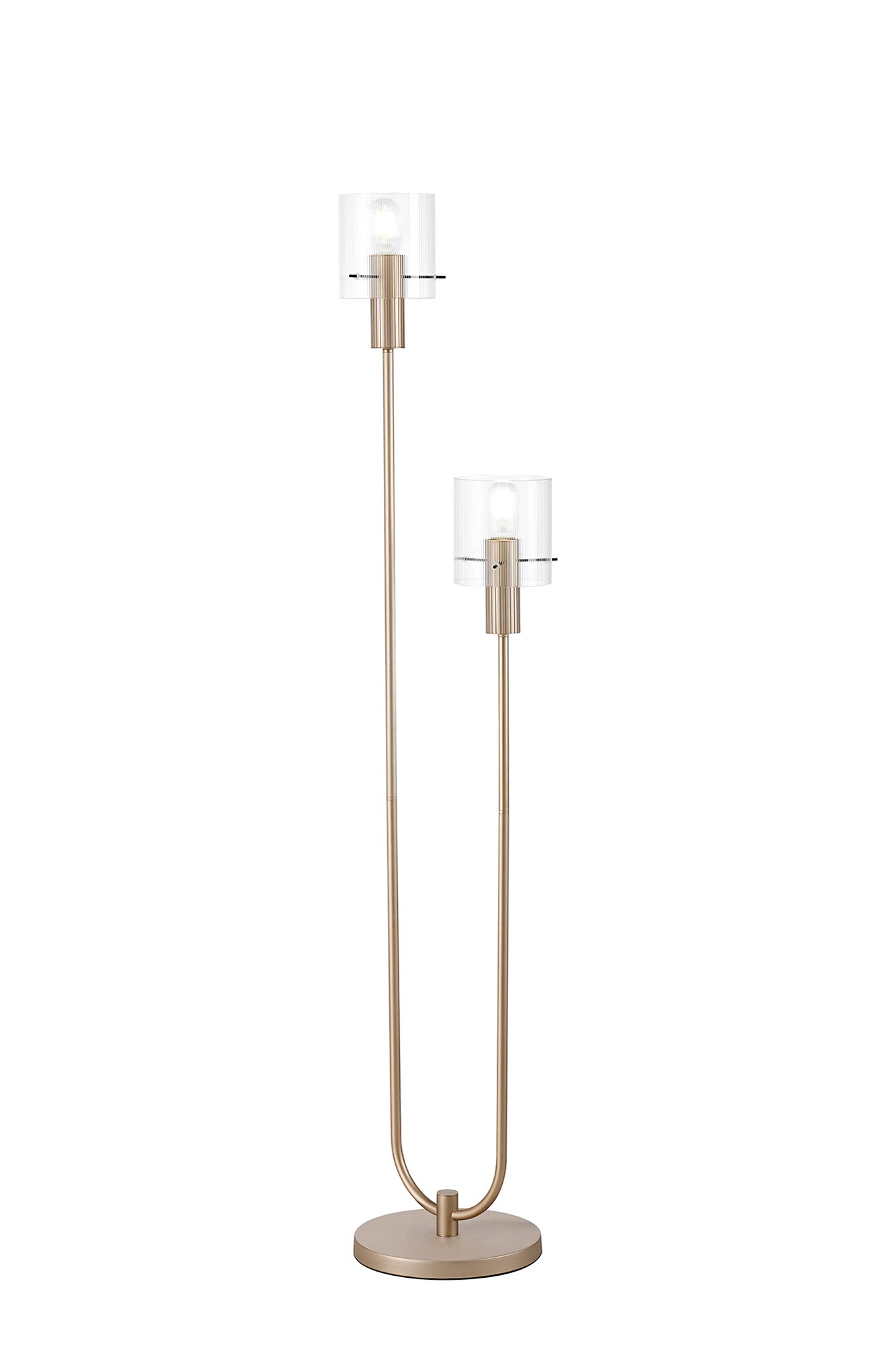 Hailey 2Lt Floor Lamp Narrow Line Glass - Various Colours