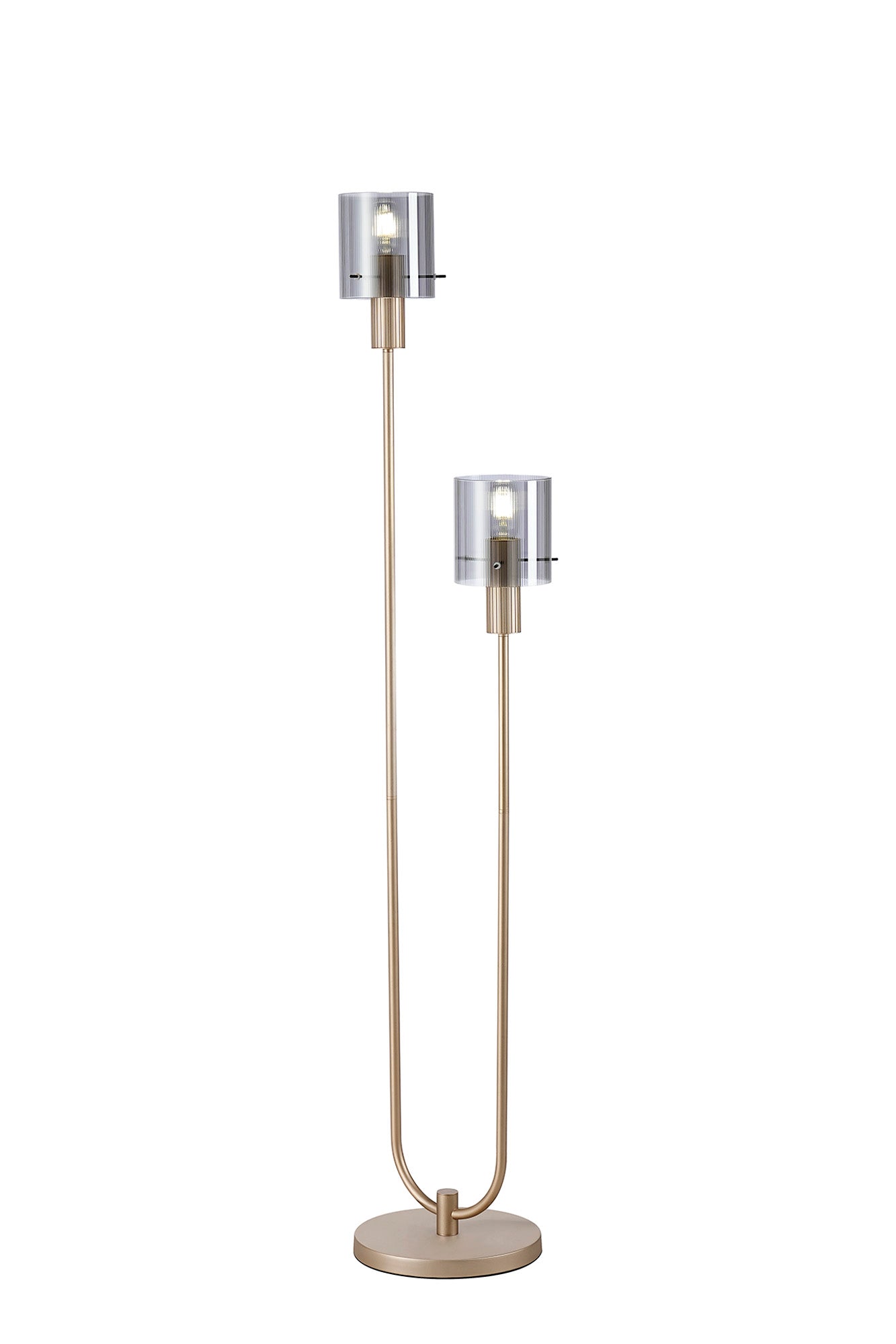 Hailey 2Lt Floor Lamp Narrow Line Glass - Various Colours
