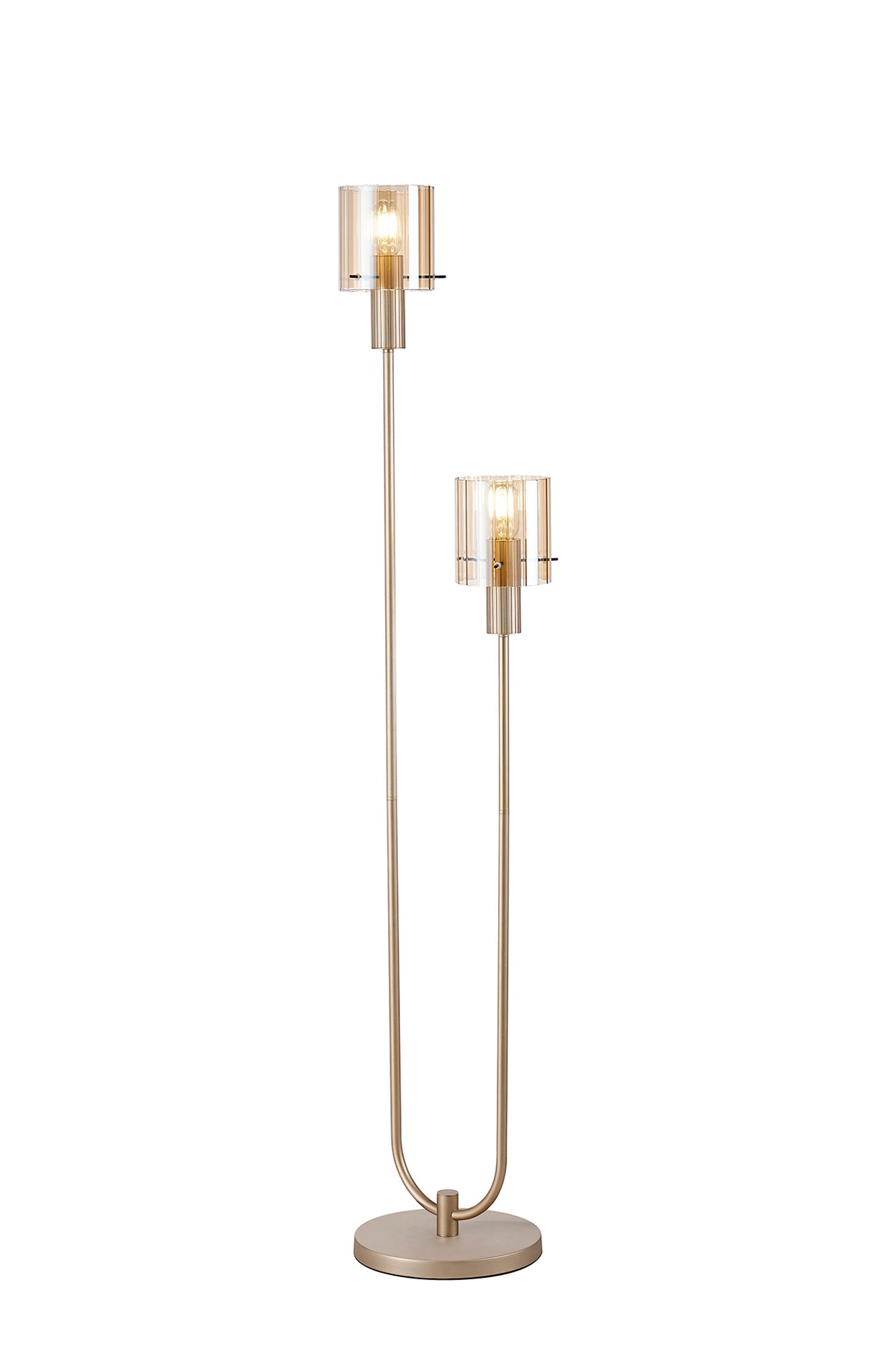 Hailey 2Lt Wide Ribbed Floor Lamp - Various Colours