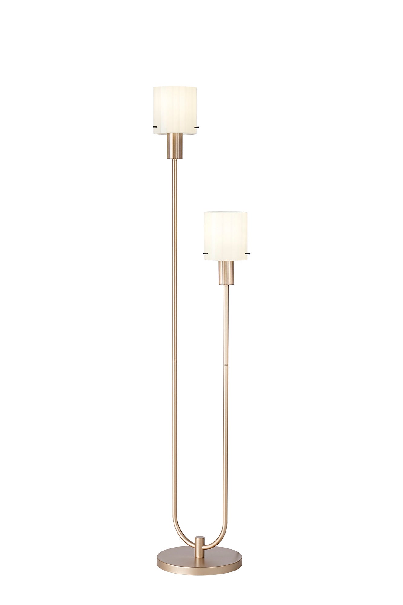 Hailey 2Lt Floor Lamp Narrow Line Glass - Various Colours