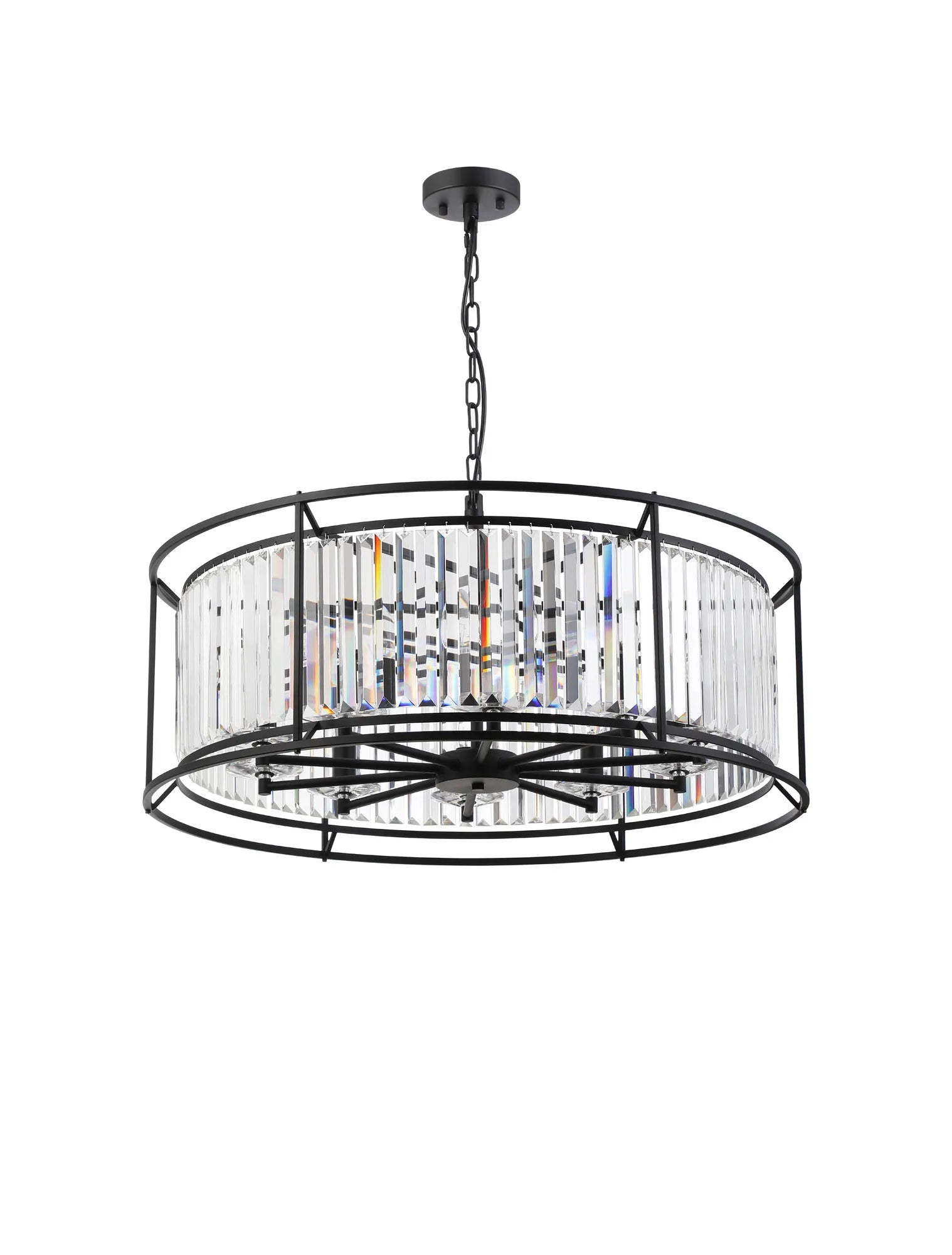 Massa 8/10Lt Crystal Ceiling Light/Semi Flush Convertible - Various FInish