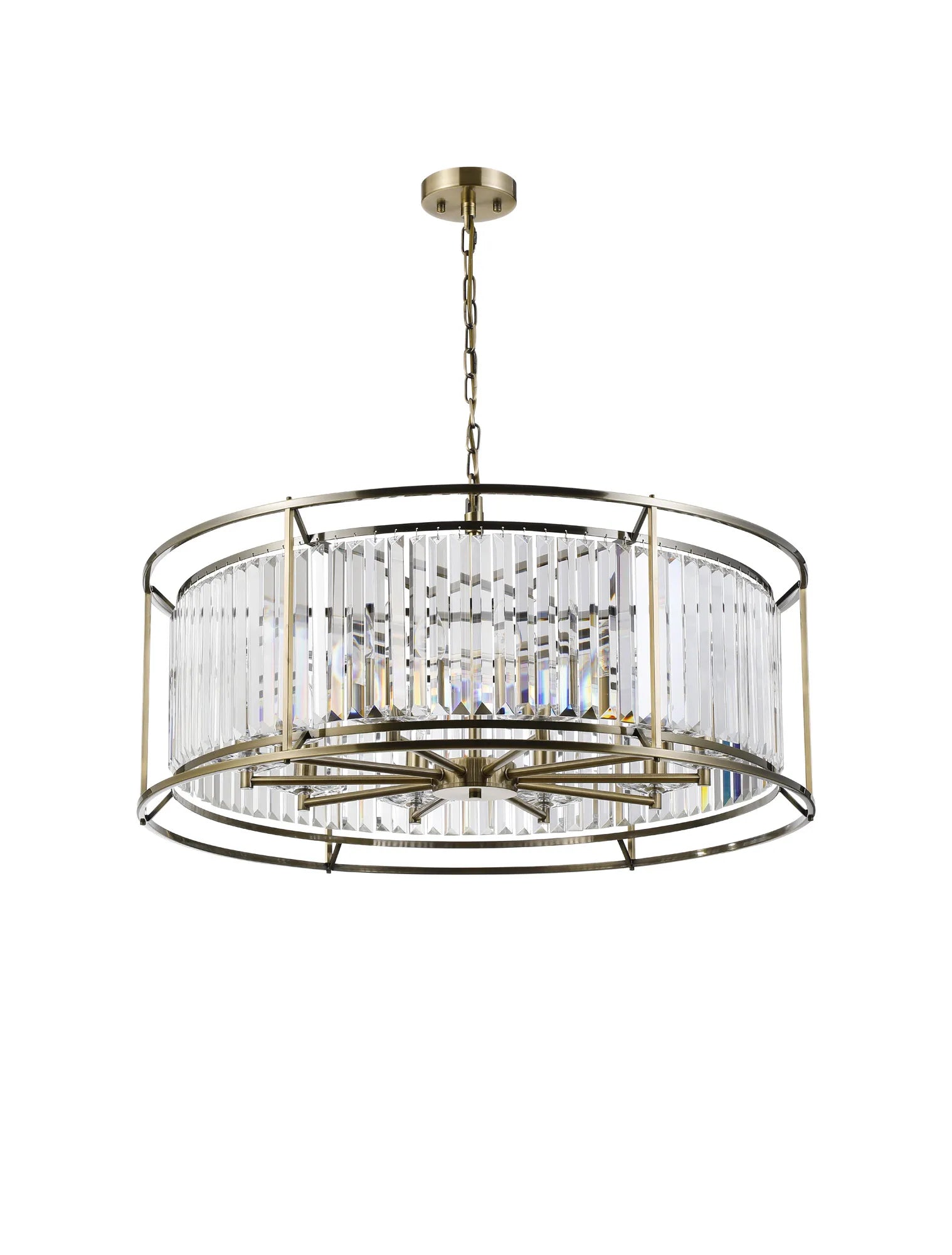 Massa 8/10Lt Crystal Ceiling Light/Semi Flush Convertible - Various FInish