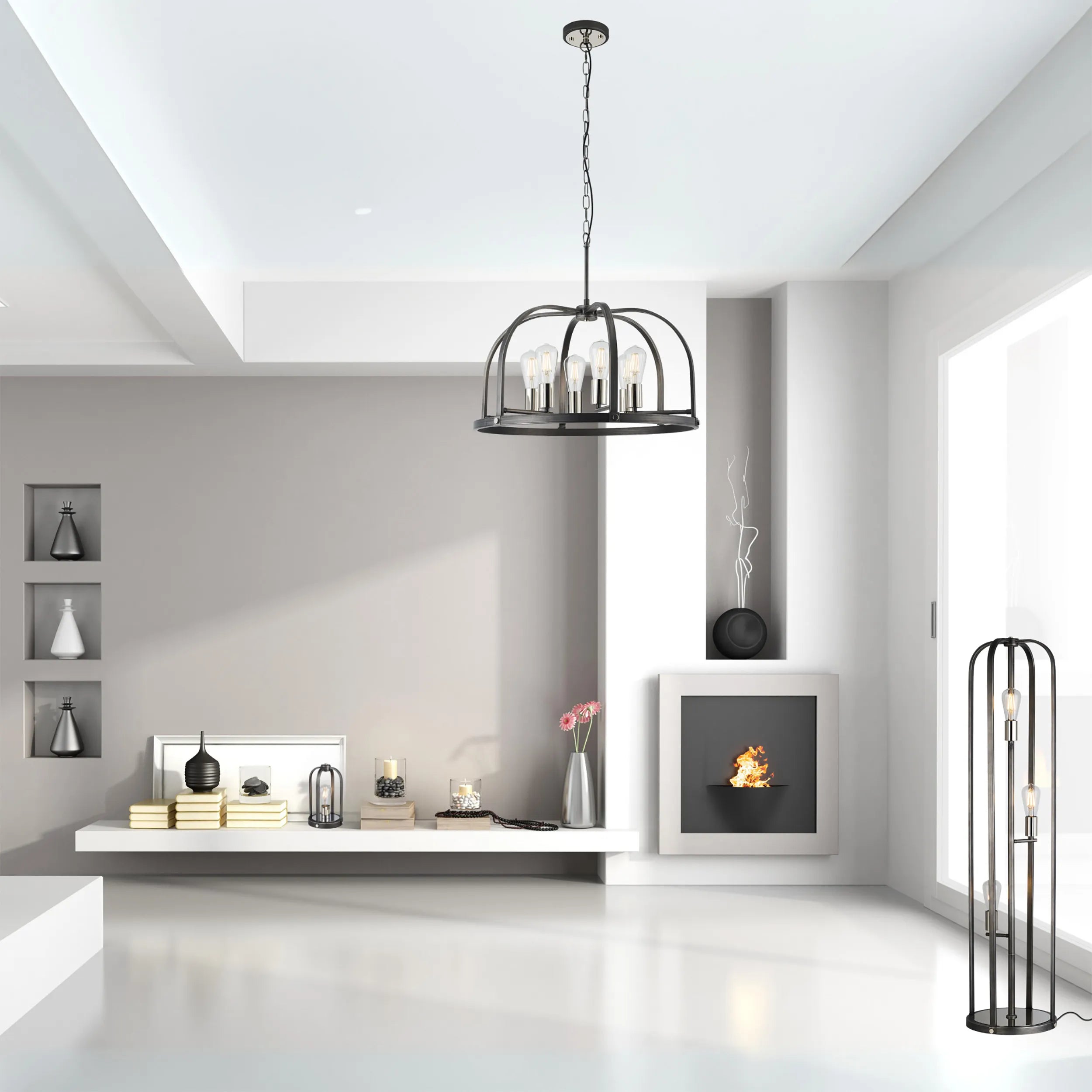Tua Floor Lamp - Bronze/Nickel
