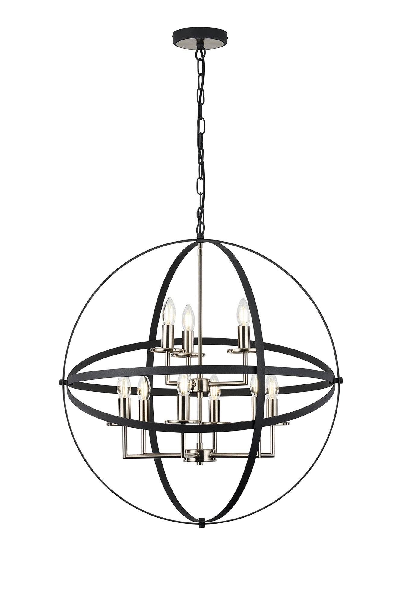 Alley Pendant Ceiling Light 3/6/9Lt - Anthracite & Satin Nickel/Black & Gold, IP20