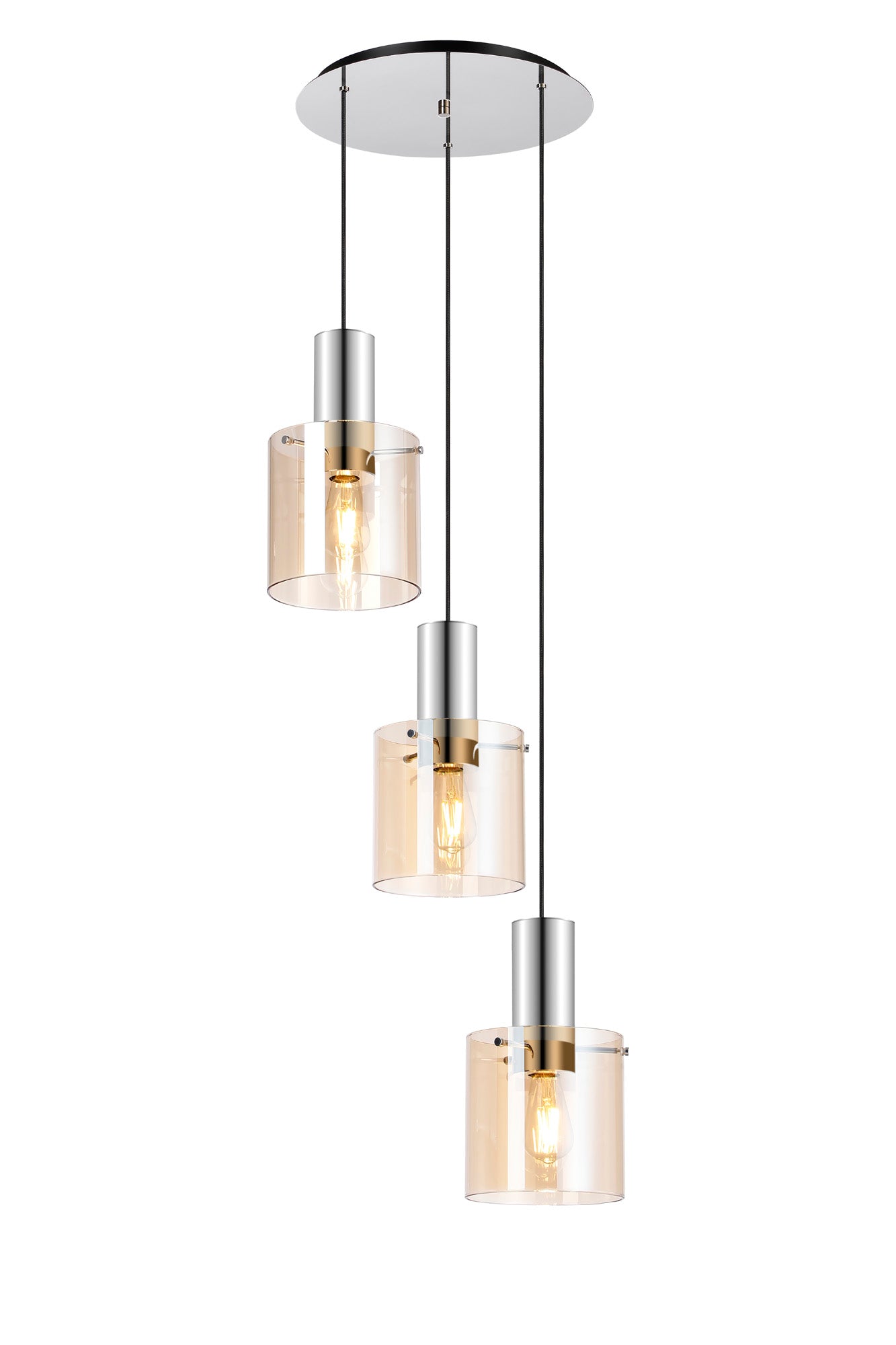 Hailey 3Lt Cluster Wide Line Glass - Various Colours