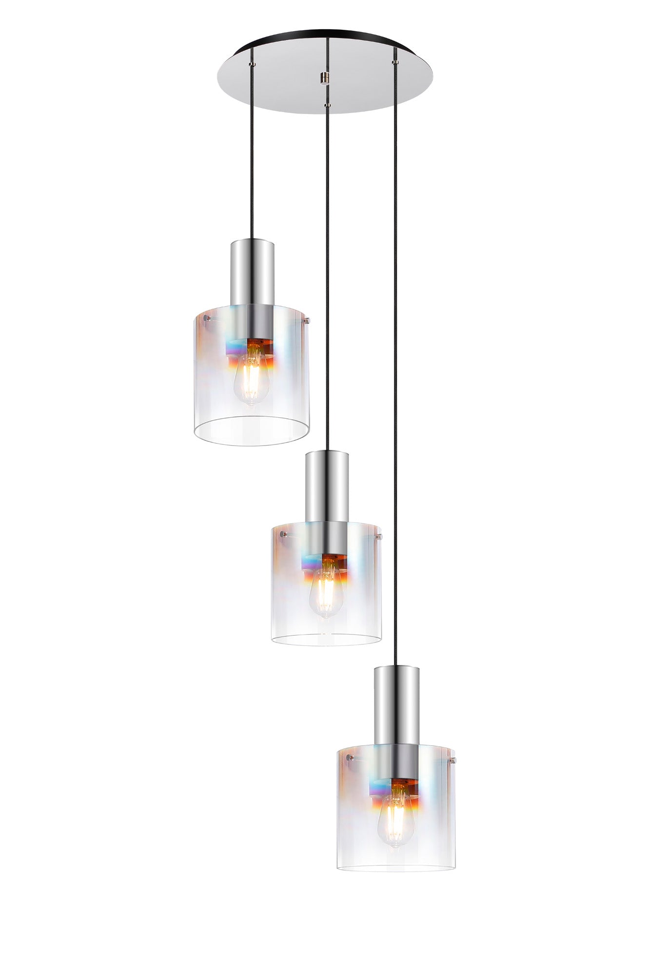 Hailey 3Lt Cluster Wide Line Glass - Various Colours
