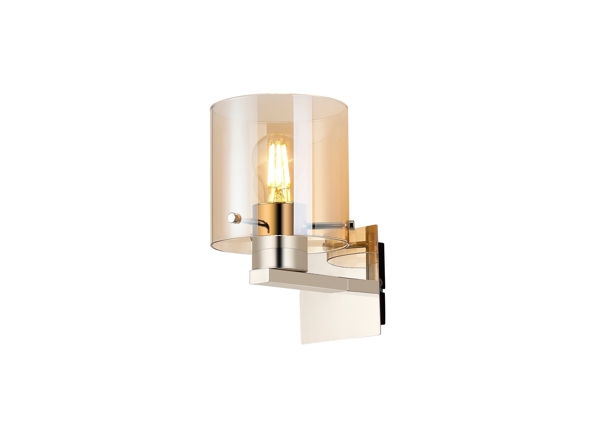 Hailey 1Lt Wall Light Wide Line Glass - Various Colours
