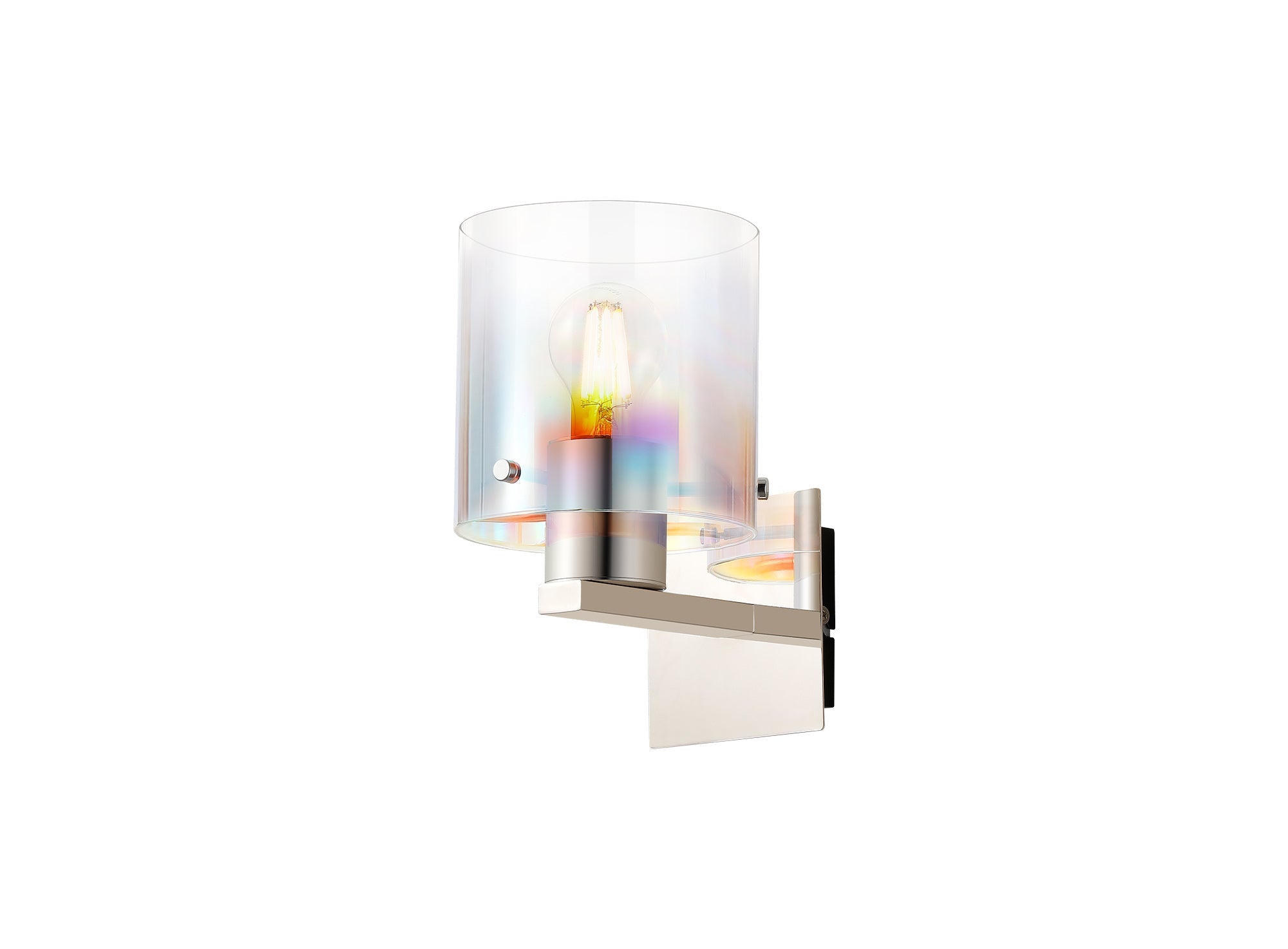 Hailey 1Lt Wall Light Wide Line Glass - Various Colours