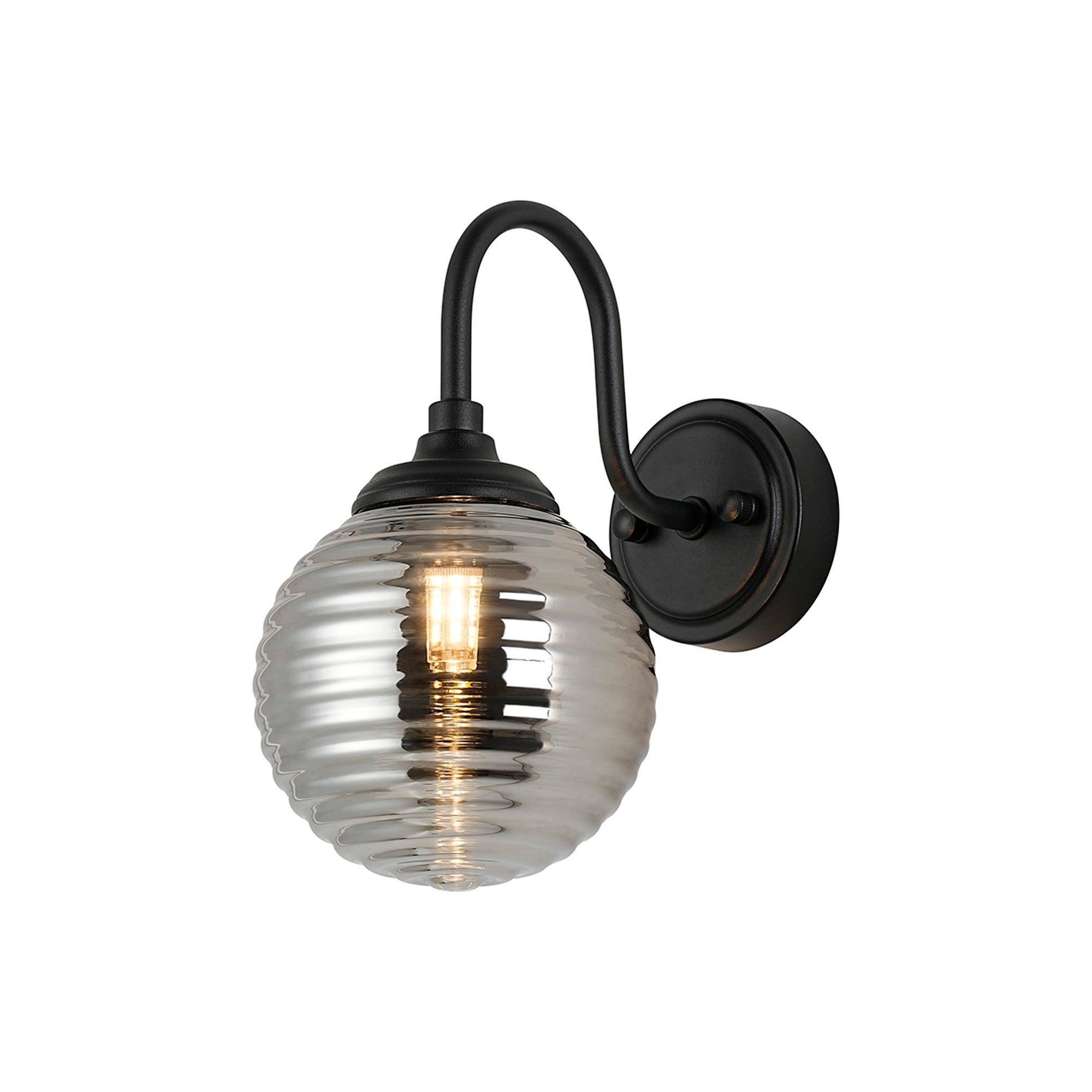 Earl 1Lt Curved Bathroom Wall Light IP44 -  Various Styles