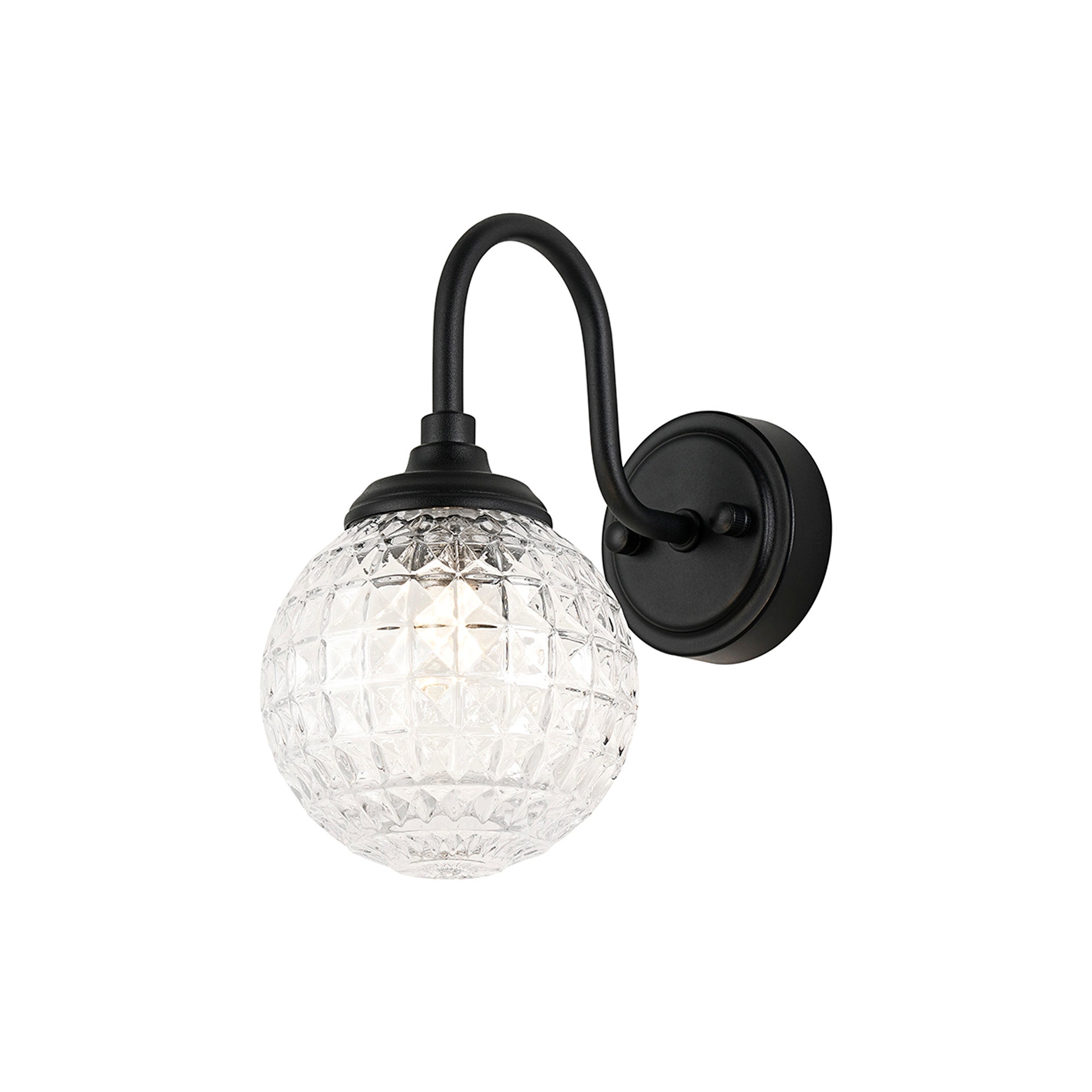 Earl 1Lt Curved Bathroom Wall Light IP44 -  Various Styles