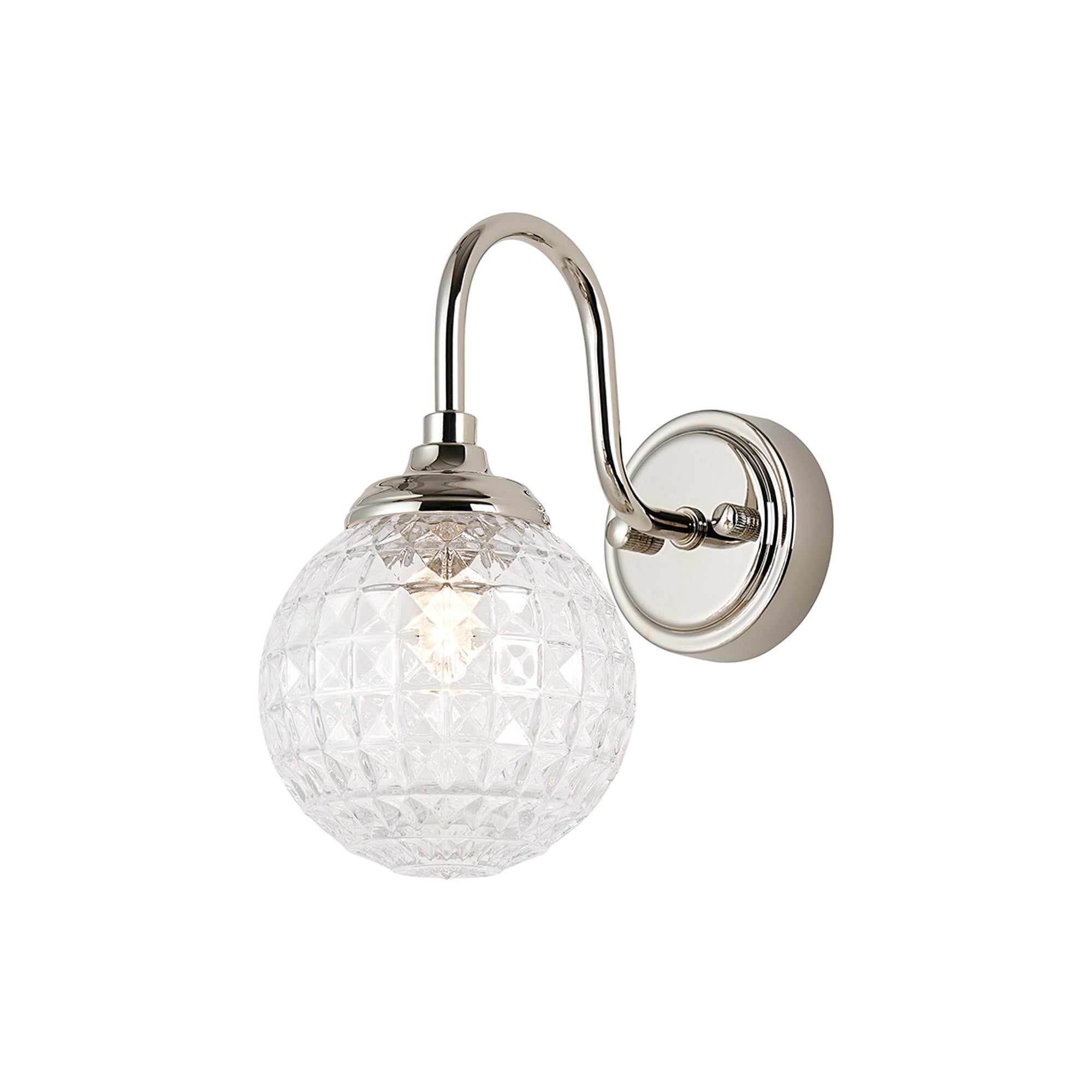 Earl 1Lt Curved Bathroom Wall Light IP44 -  Various Styles