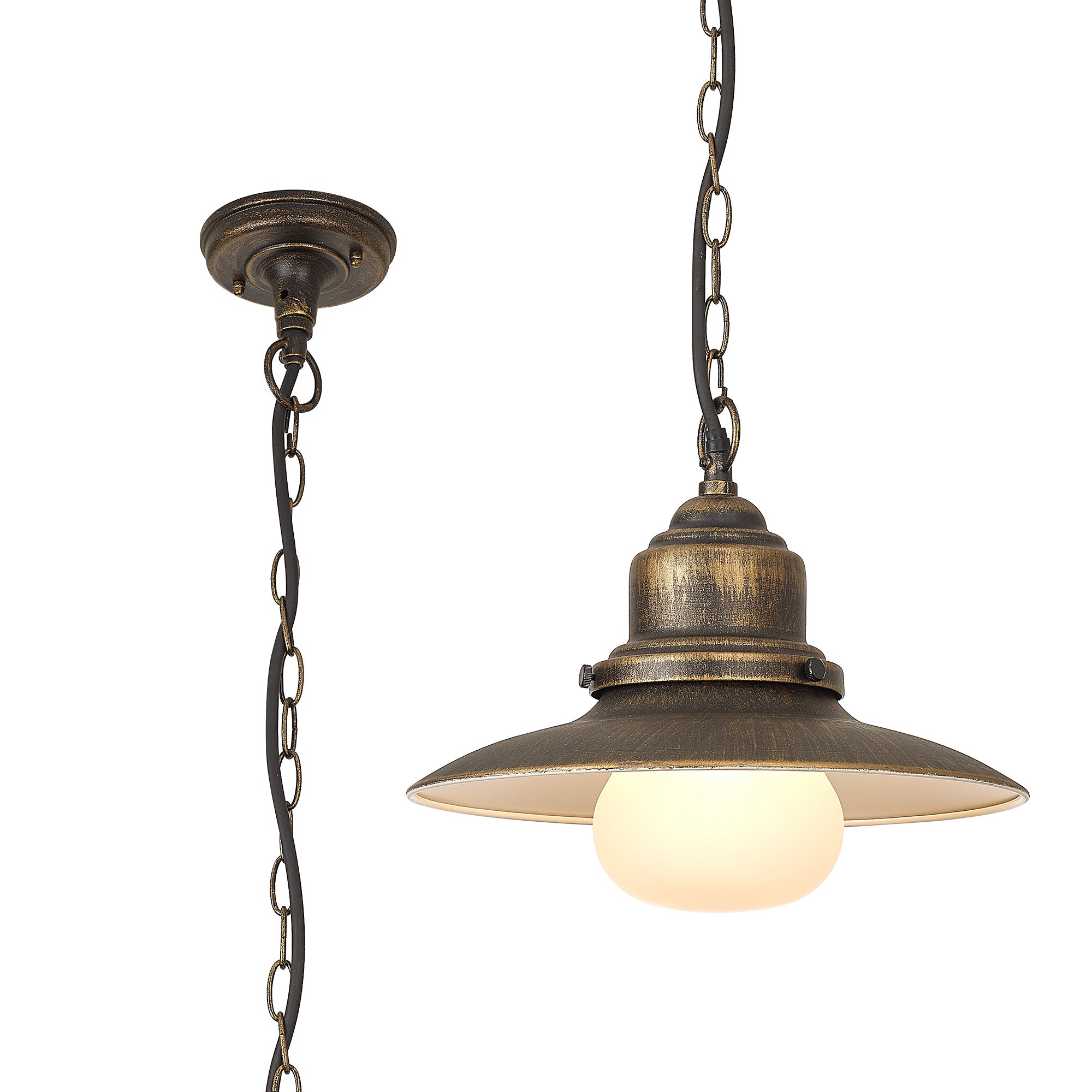 Martell 32cm Pendant E27, IP44 2yrs Warranty- Black/ Dark Grey Finishes