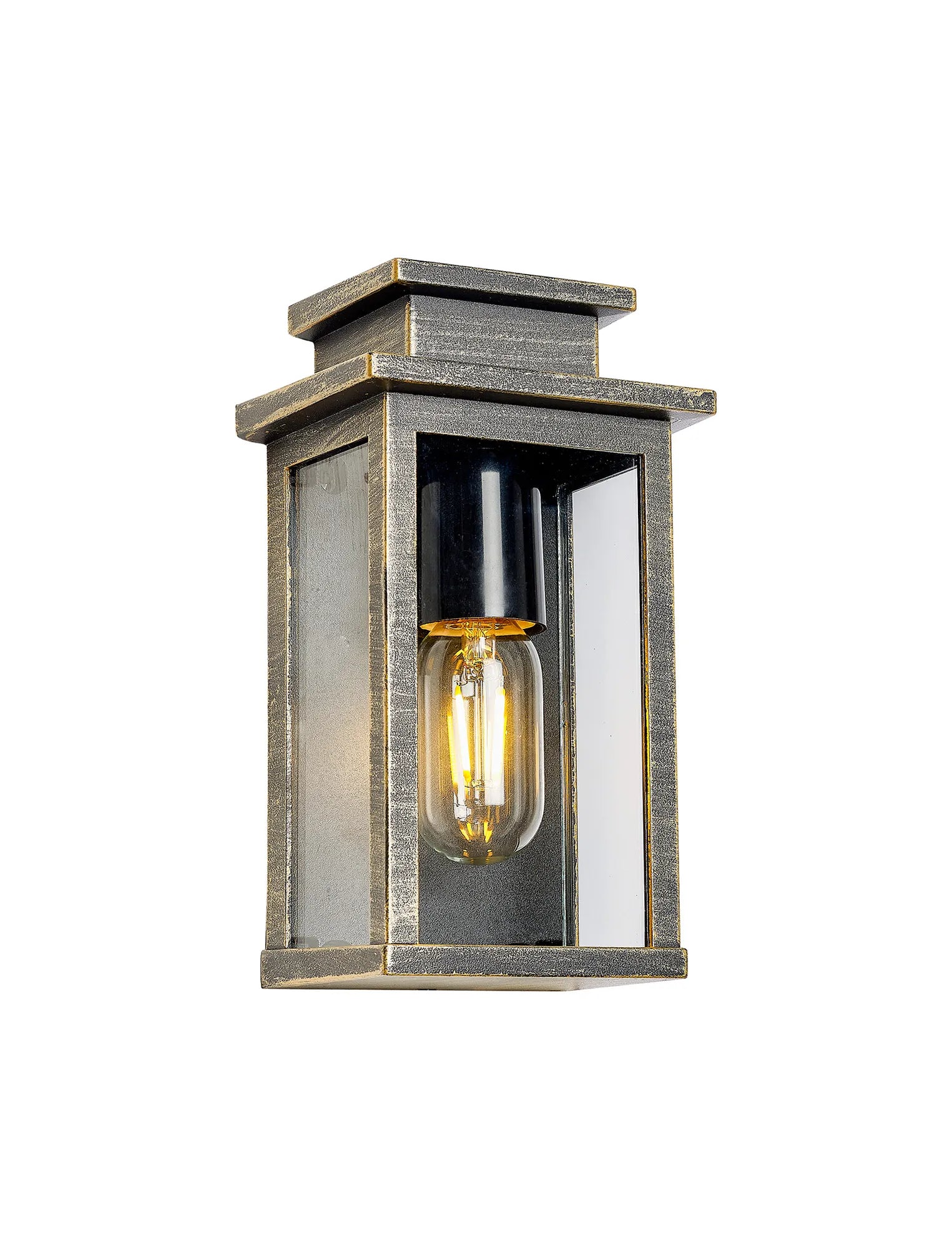 Vick Flush Wall Lamp IP44 - Brushed Gold/Silver