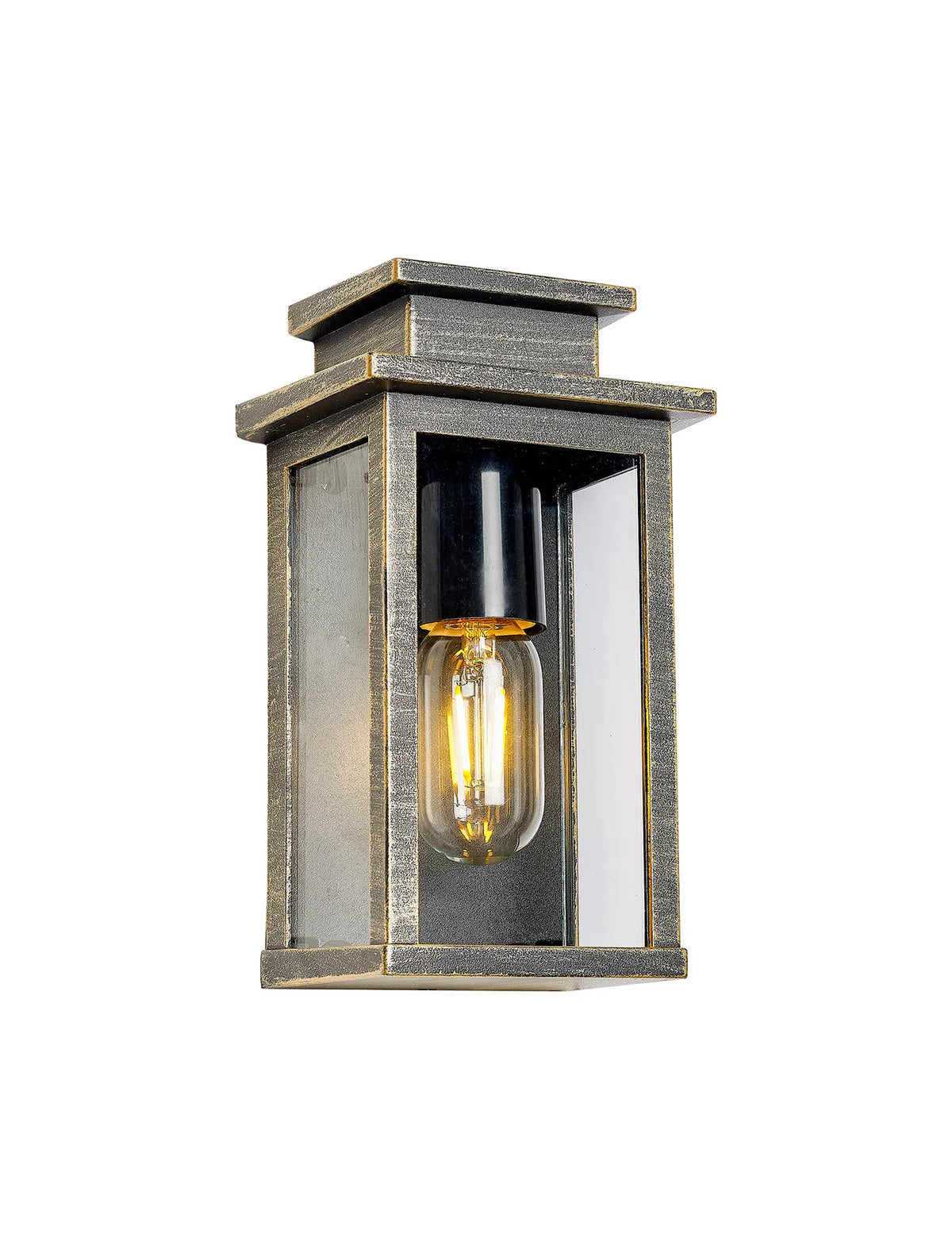 Vick Flush Wall Lamp IP44 - Brushed Gold/Silver