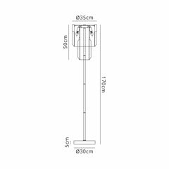Georgia 5Lt Floor Lamp - Various Colours