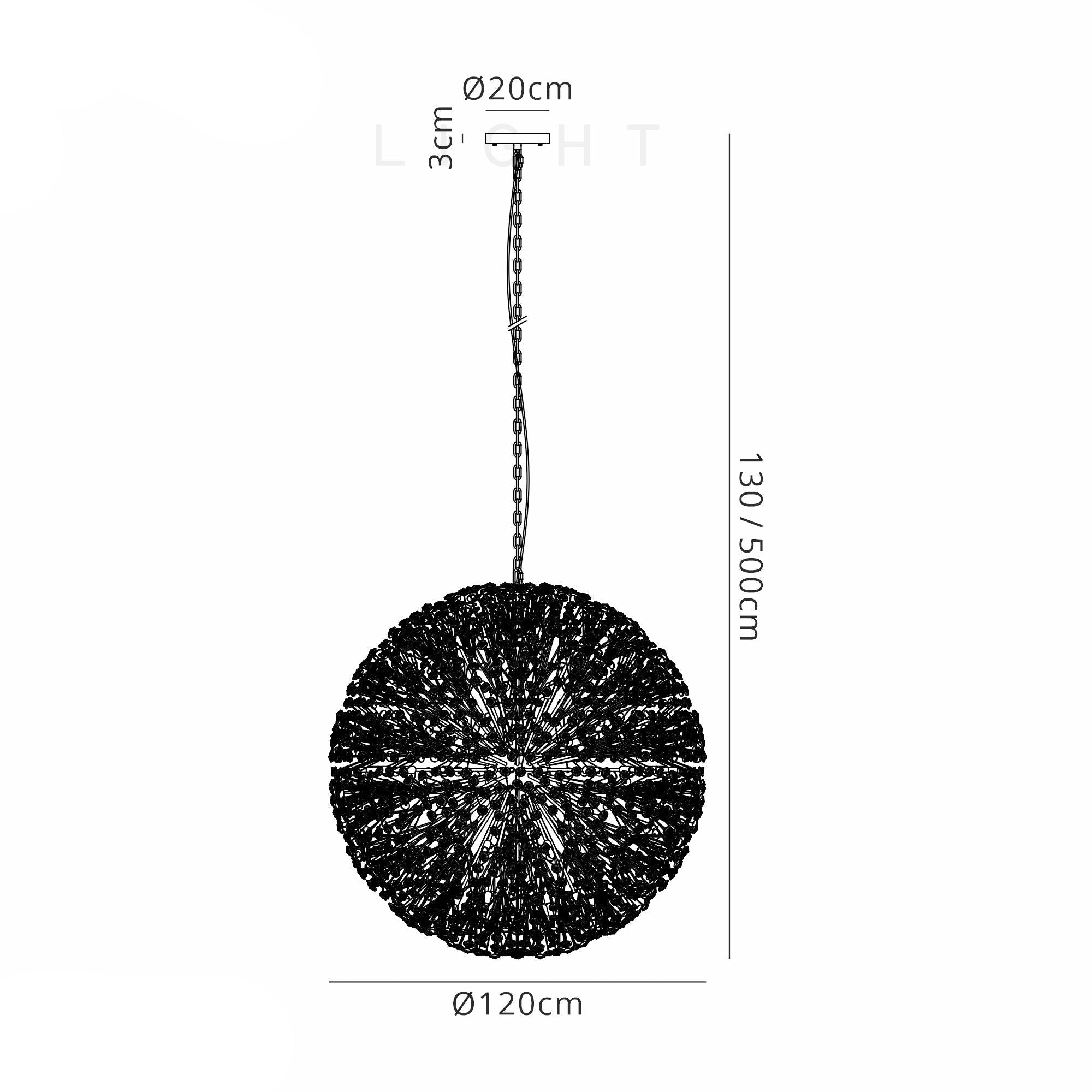 Bellagio Pendant Sphere Centre Ceiling Light