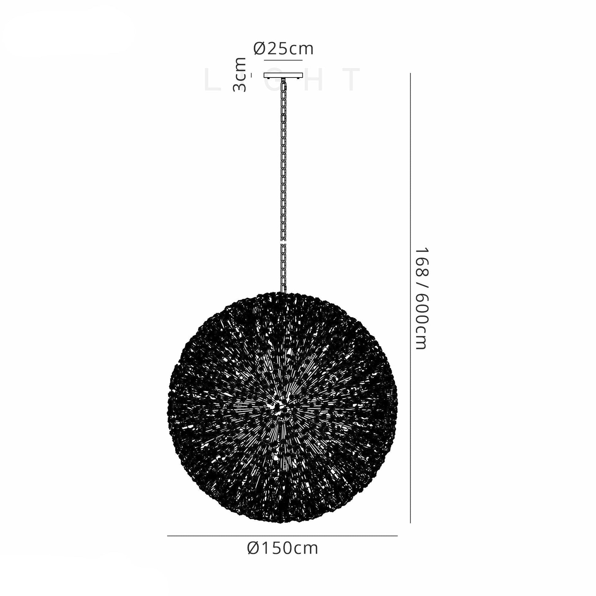Bellagio Pendant Sphere Centre Ceiling Light