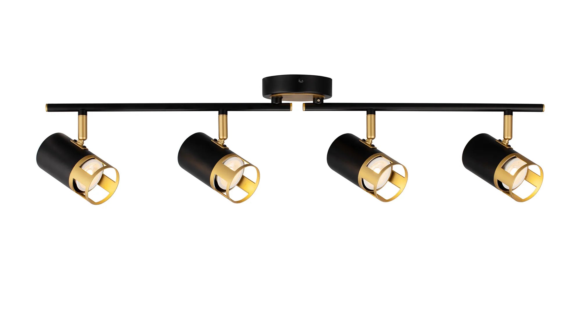 Almera 2/3/4Lt Bar Spotlight GU10 - Painted Gold/Polished Chrome