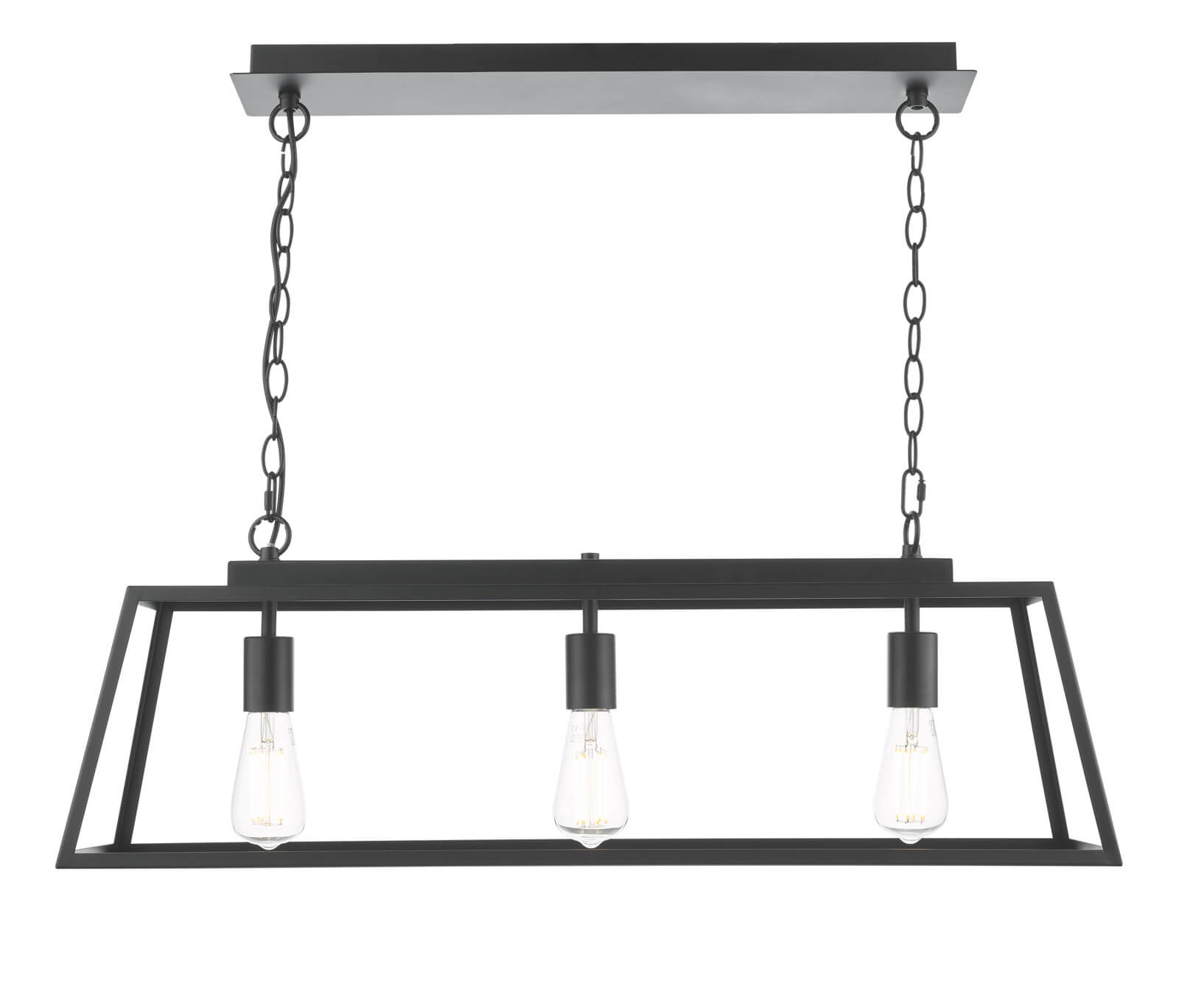 Claudia 3 Light Kitchen Light Matt Black