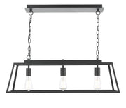 Claudia 3 Light Kitchen Light Matt Black