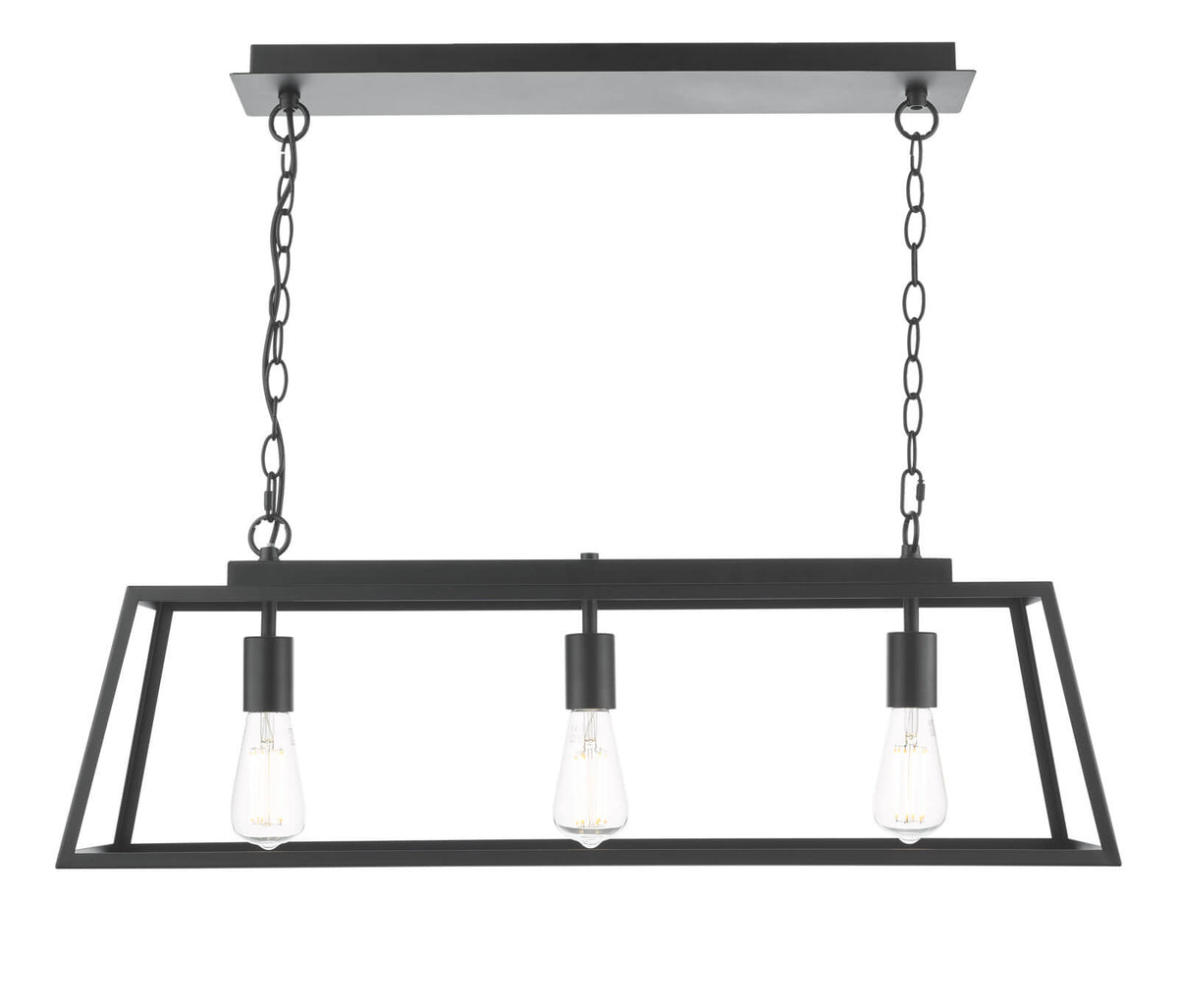 Claudia 3 Light Kitchen Light Matt Black