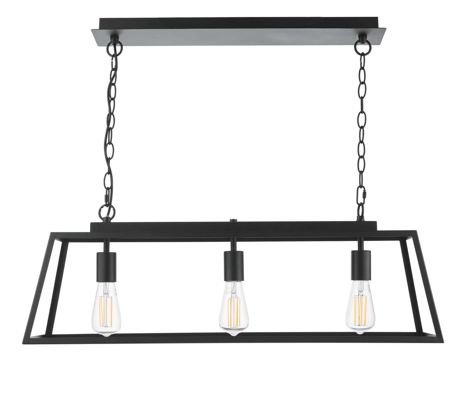 Claudia 3 Light Kitchen Light Matt Black