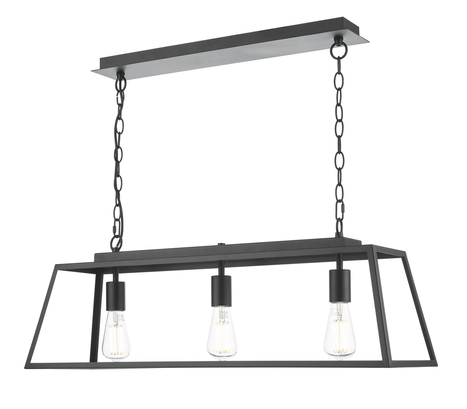 Claudia 3 Light Kitchen Light Matt Black