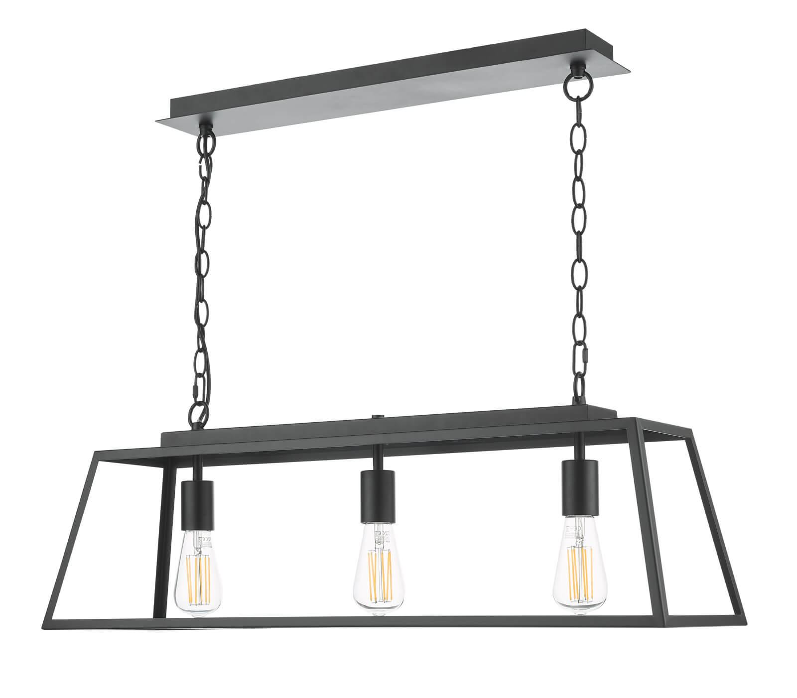 Claudia 3 Light Kitchen Light Matt Black