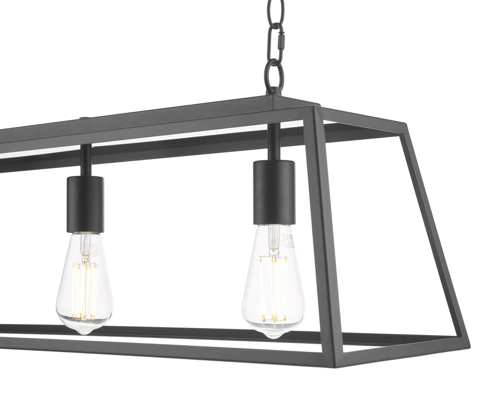 Claudia 3 Light Kitchen Light Matt Black