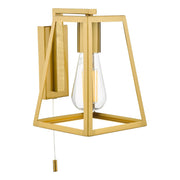 Claudia Wall Light - Matt Black / Natural Brass