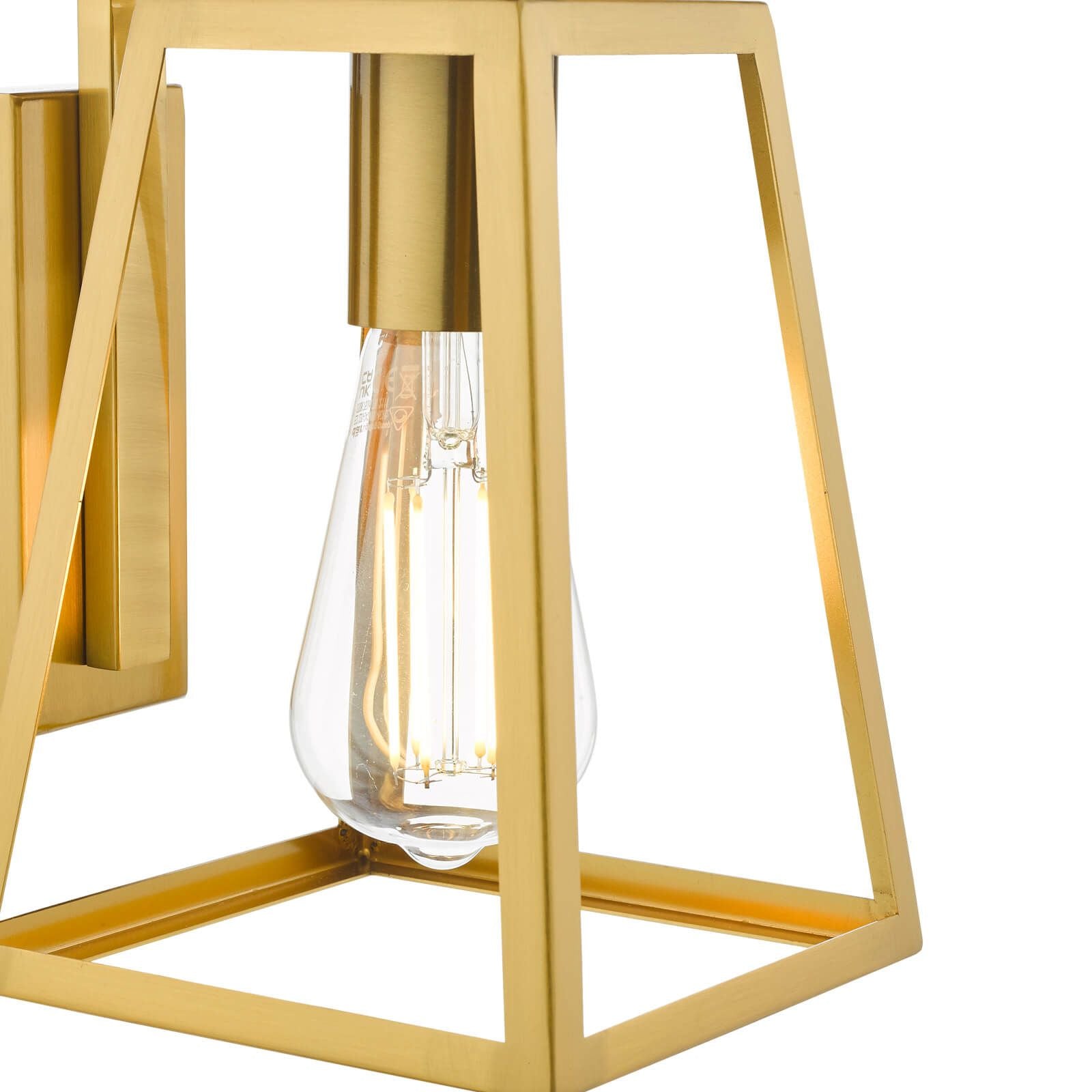 Claudia Wall Light - Matt Black / Natural Brass