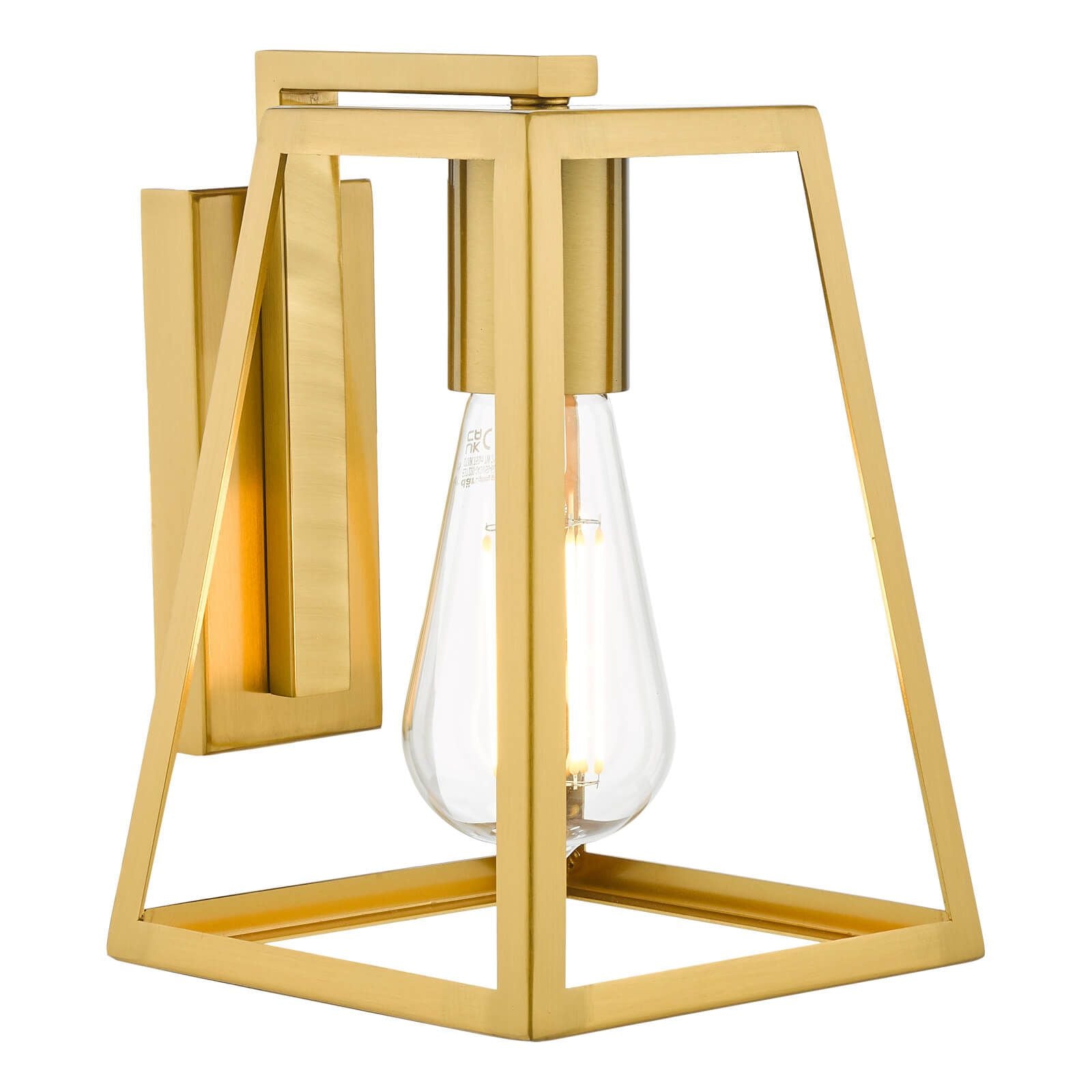 Claudia Wall Light - Matt Black / Natural Brass