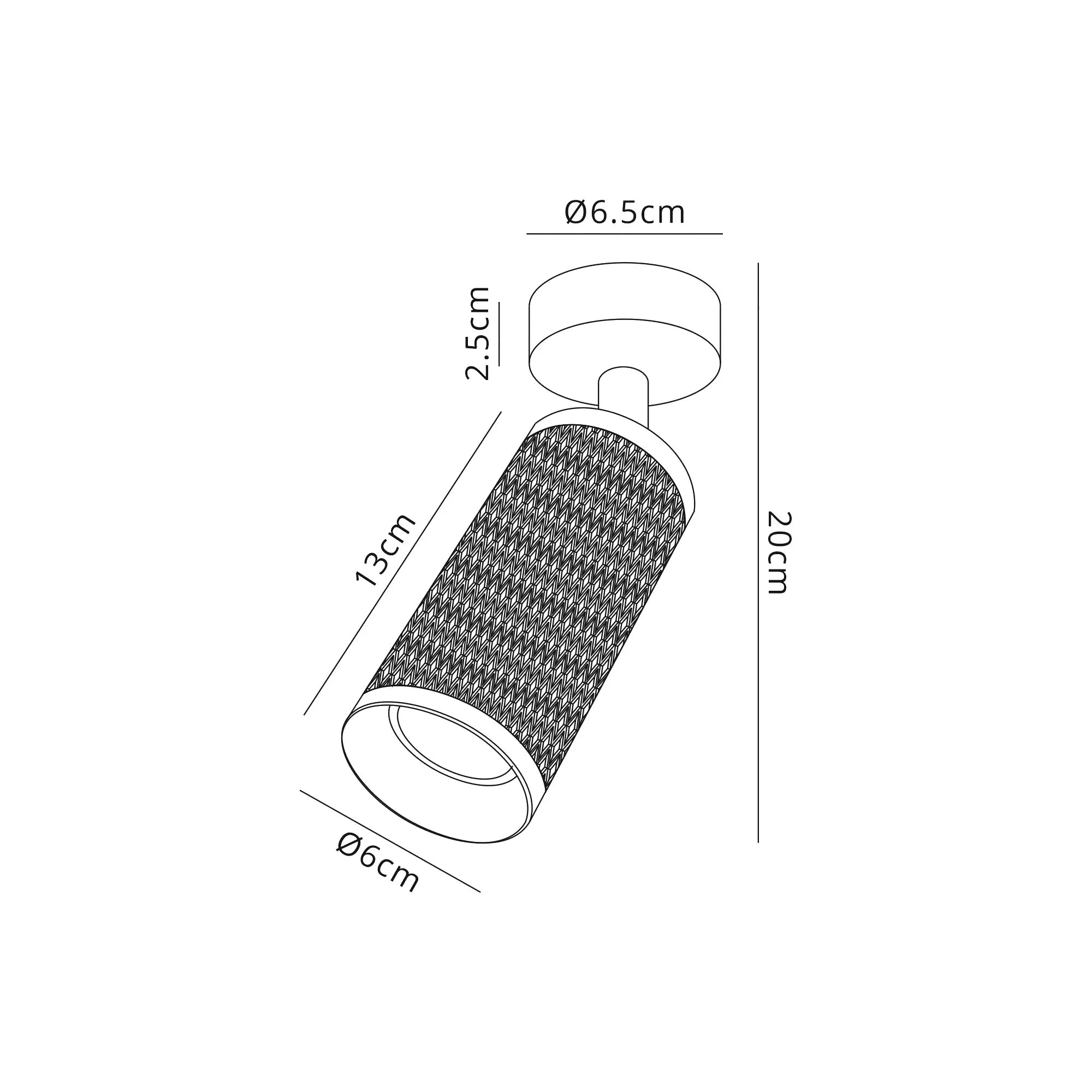Cylo Adjustable 1 Light Surface Mounted Ceiling/Wall Spot