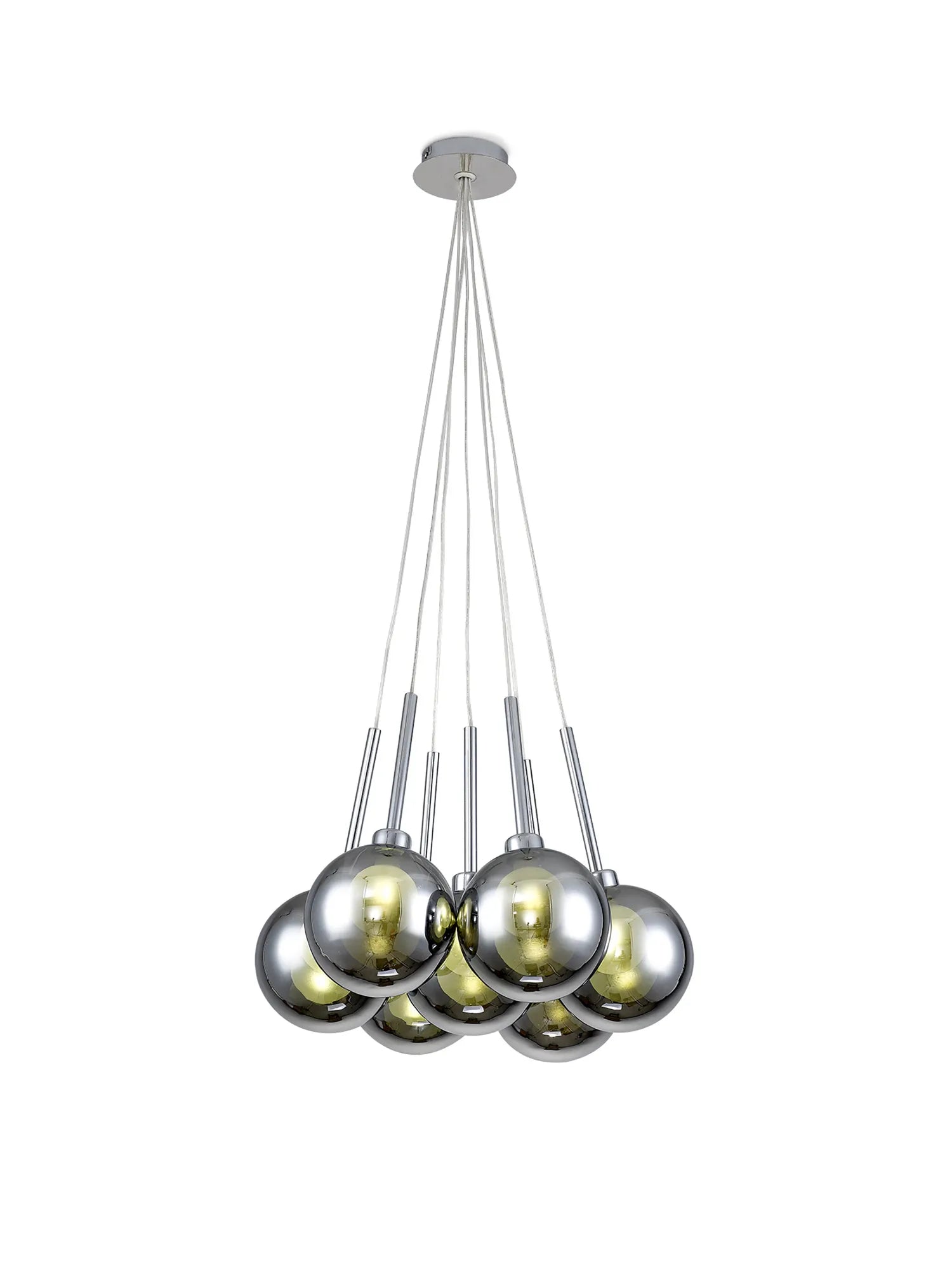 Ipswich Cluster Pendant 1.5m, 7 x G9, Various Type Shades
