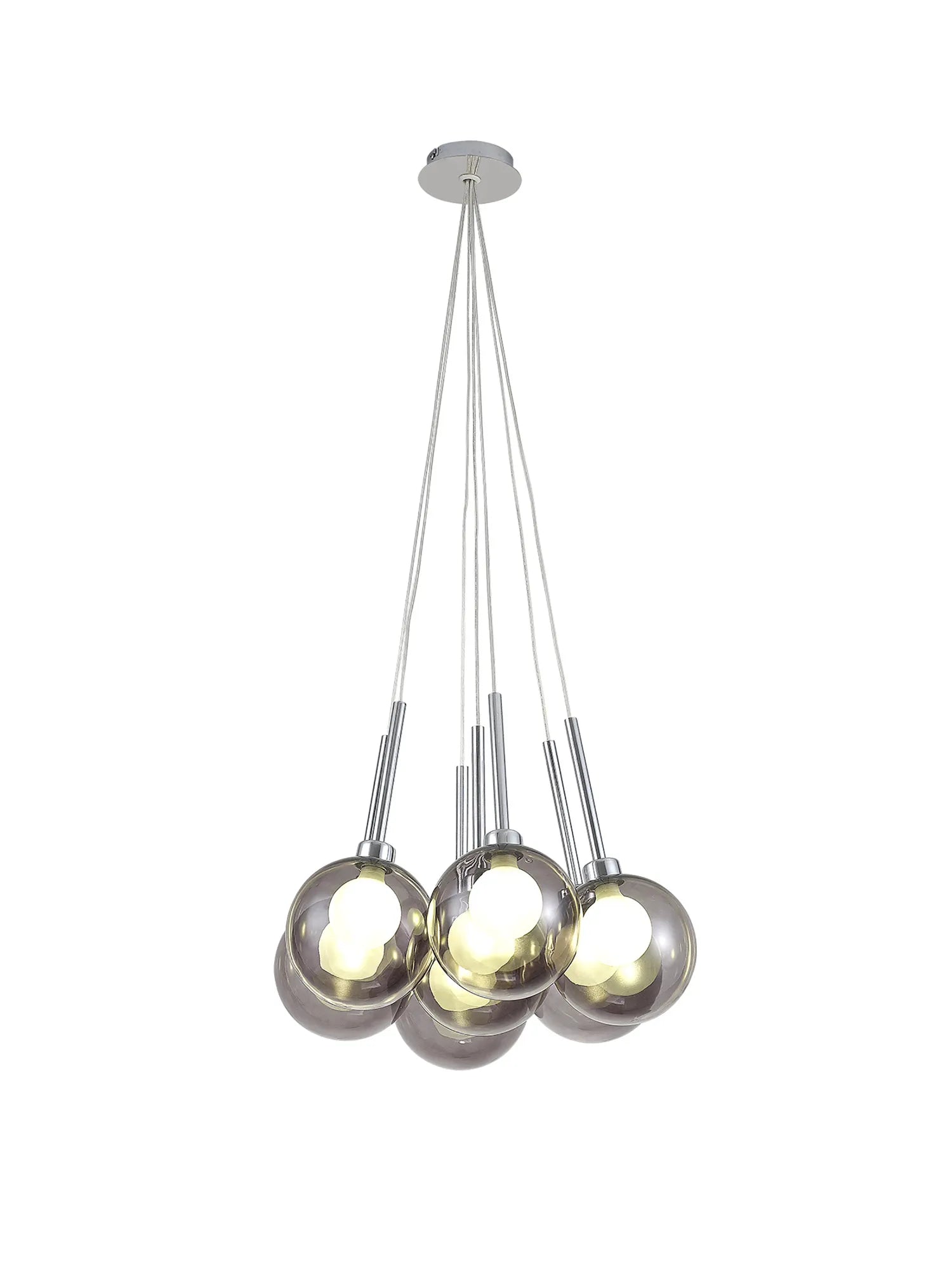 Ipswich Cluster Pendant 1.5m, 7 x G9, Various Type Shades
