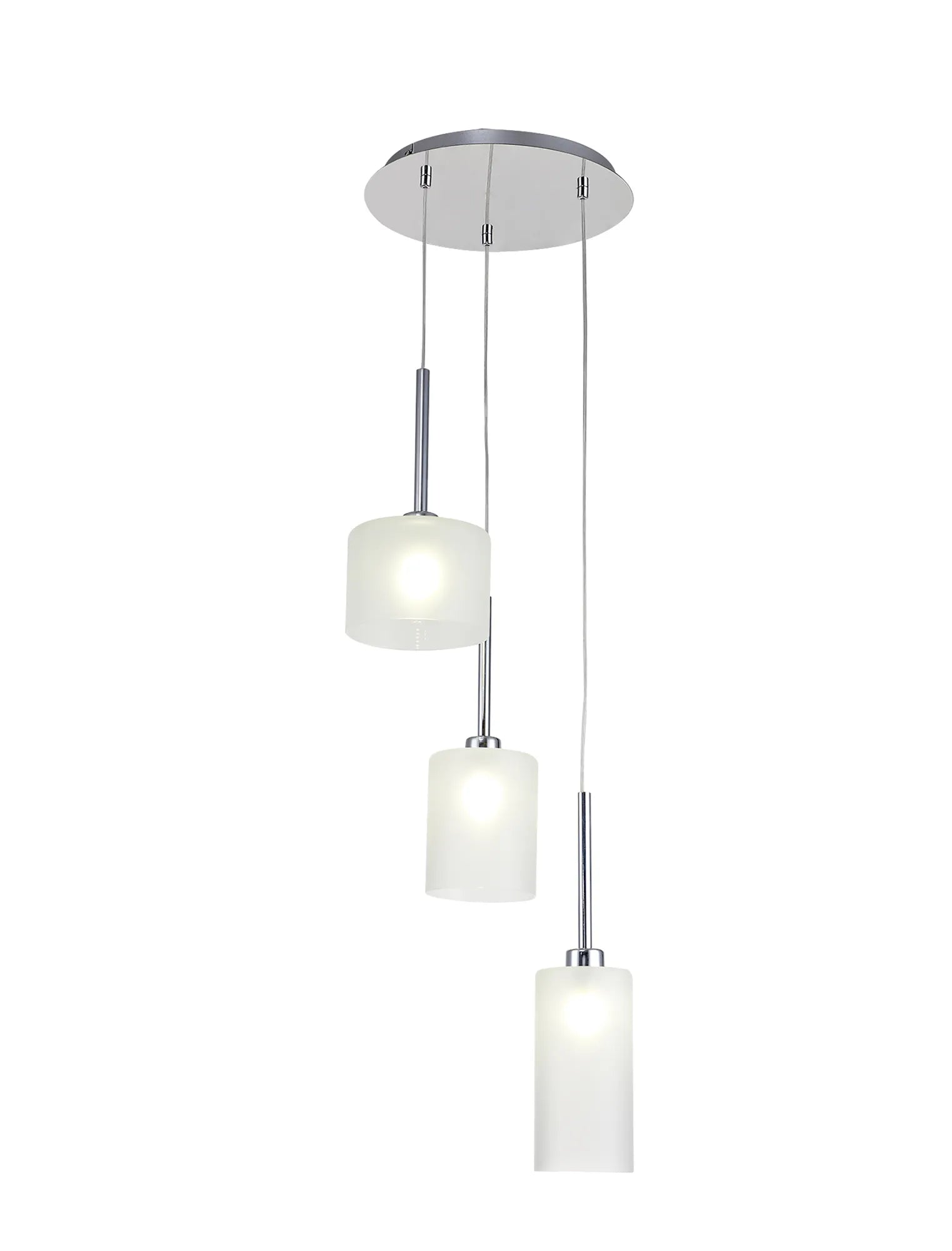 Ipswich Cluster Round Pendant, 3 x G9, Various Type Shades