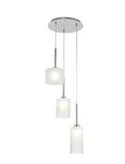 Ipswich Cluster Round Pendant, 3 x G9, Various Type Shades