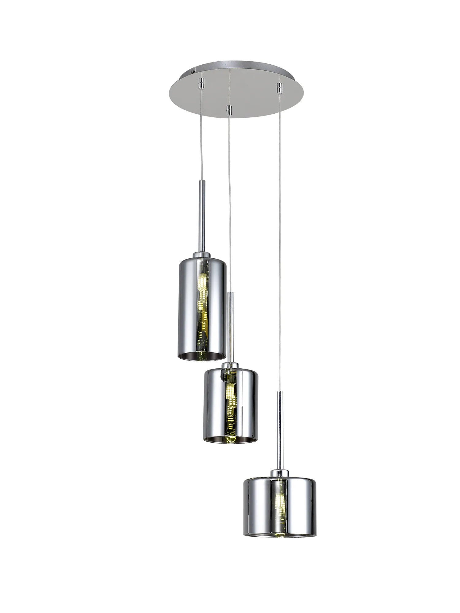 Ipswich Cluster Round Pendant, 3 x G9, Various Type Shades