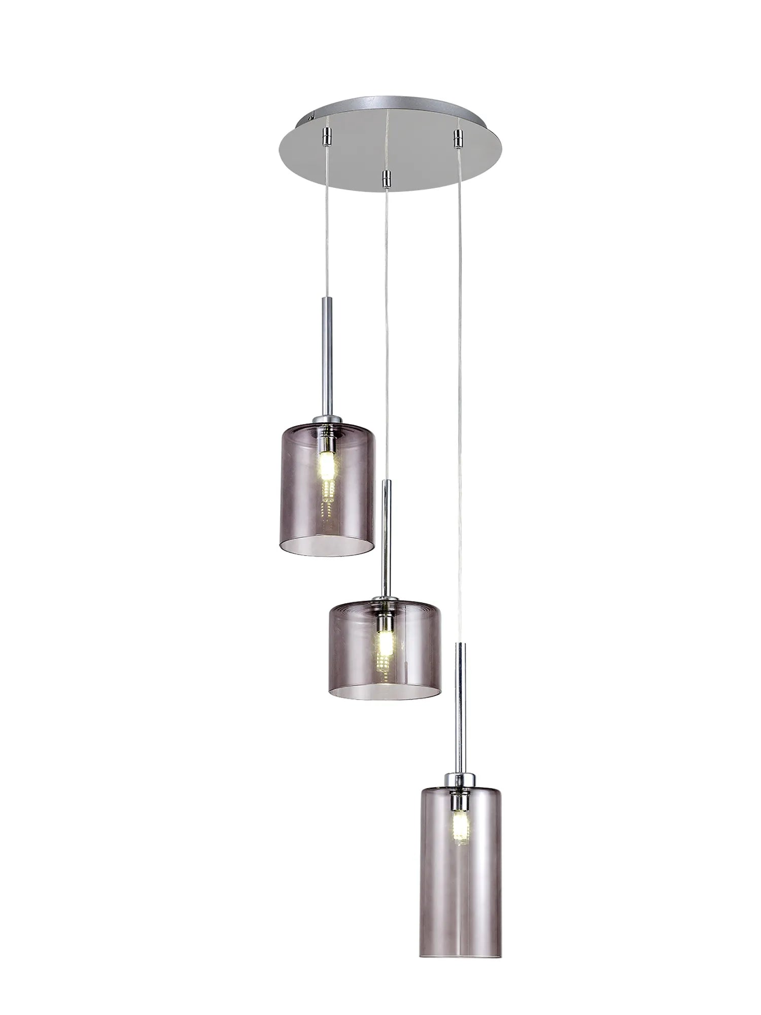 Ipswich Cluster Round Pendant, 3 x G9, Various Type Shades
