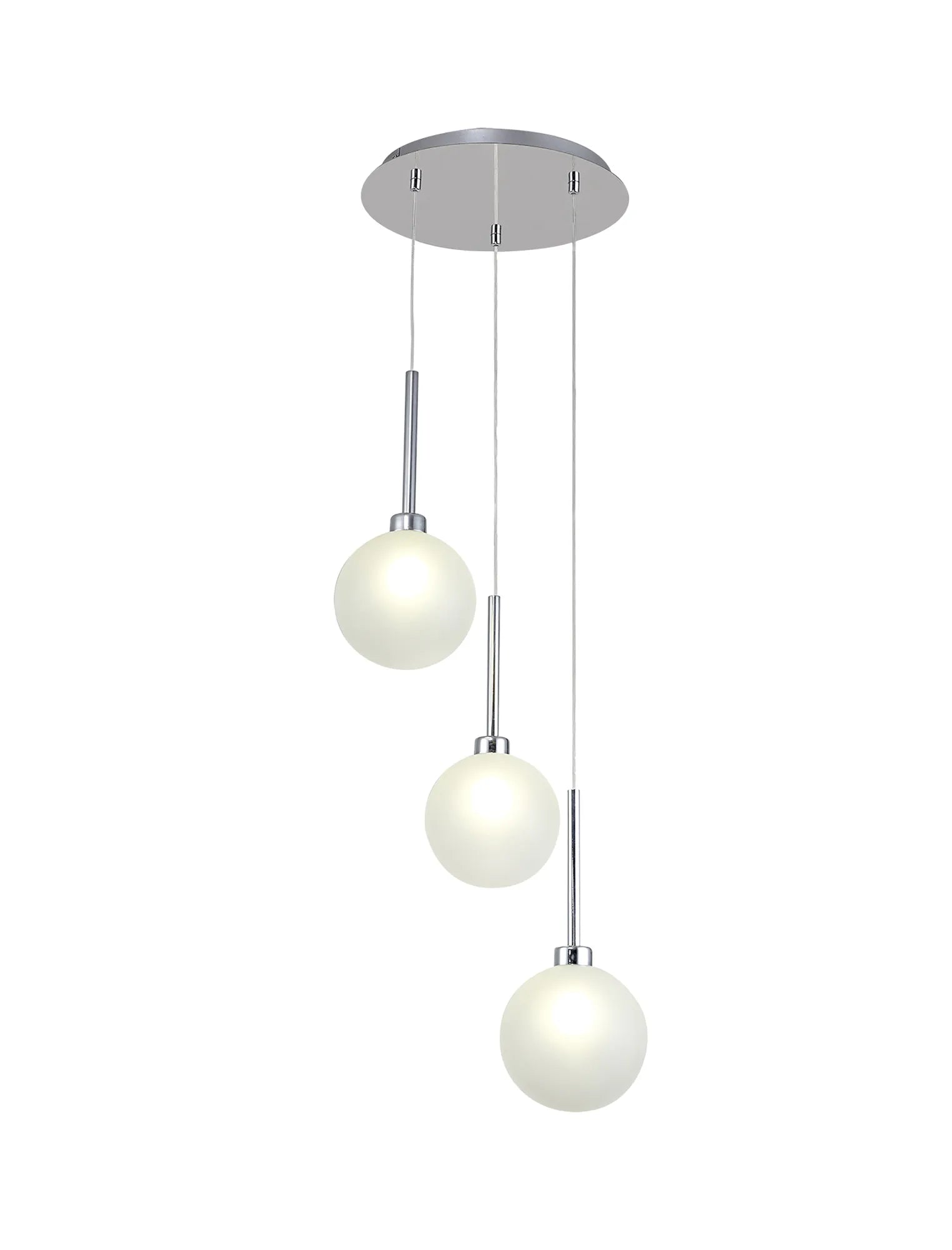 Ipswich Cluster Round Pendant, 3 x G9, Various Type Shades