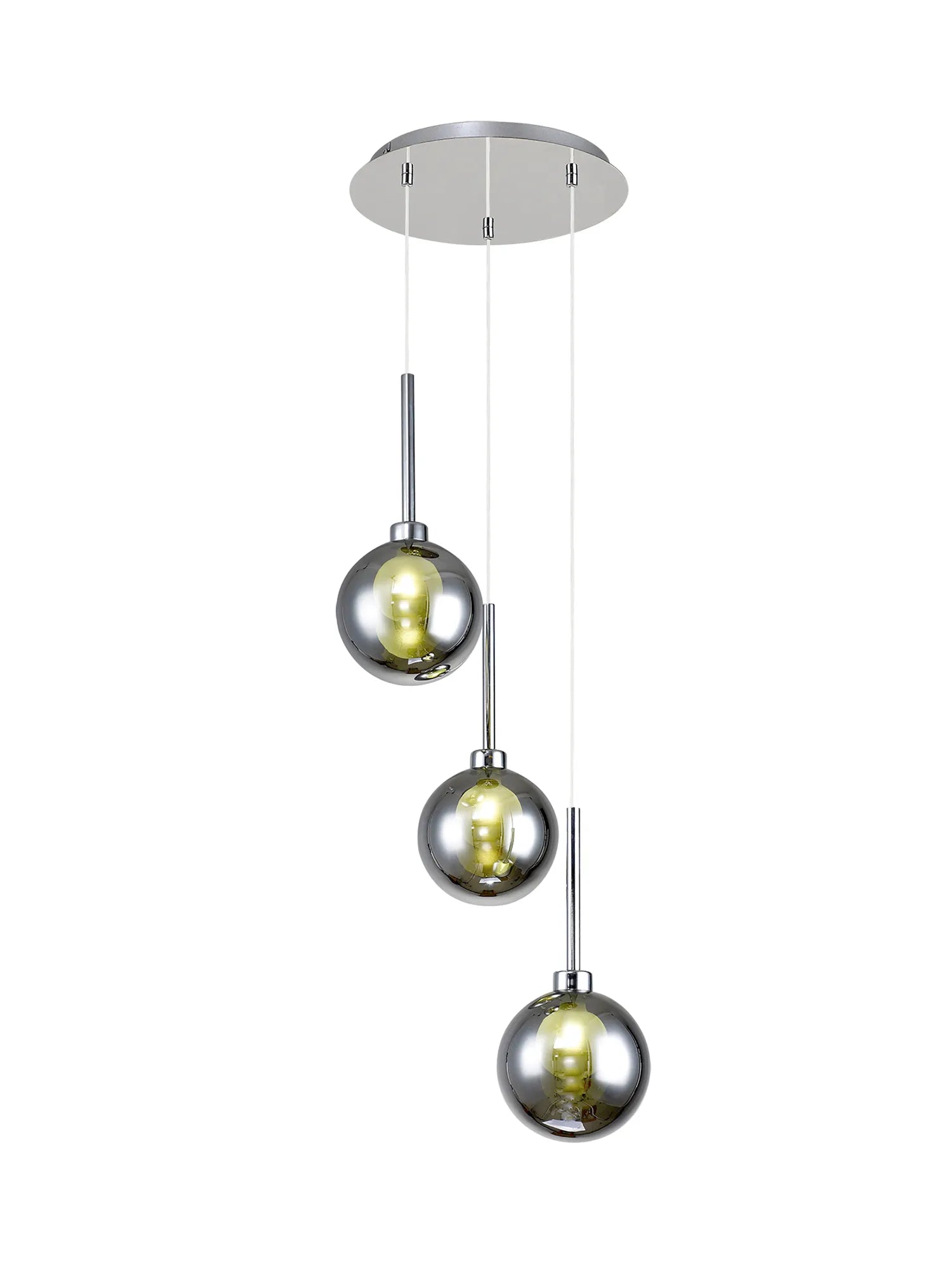 Ipswich Cluster Round Pendant, 3 x G9, Various Type Shades